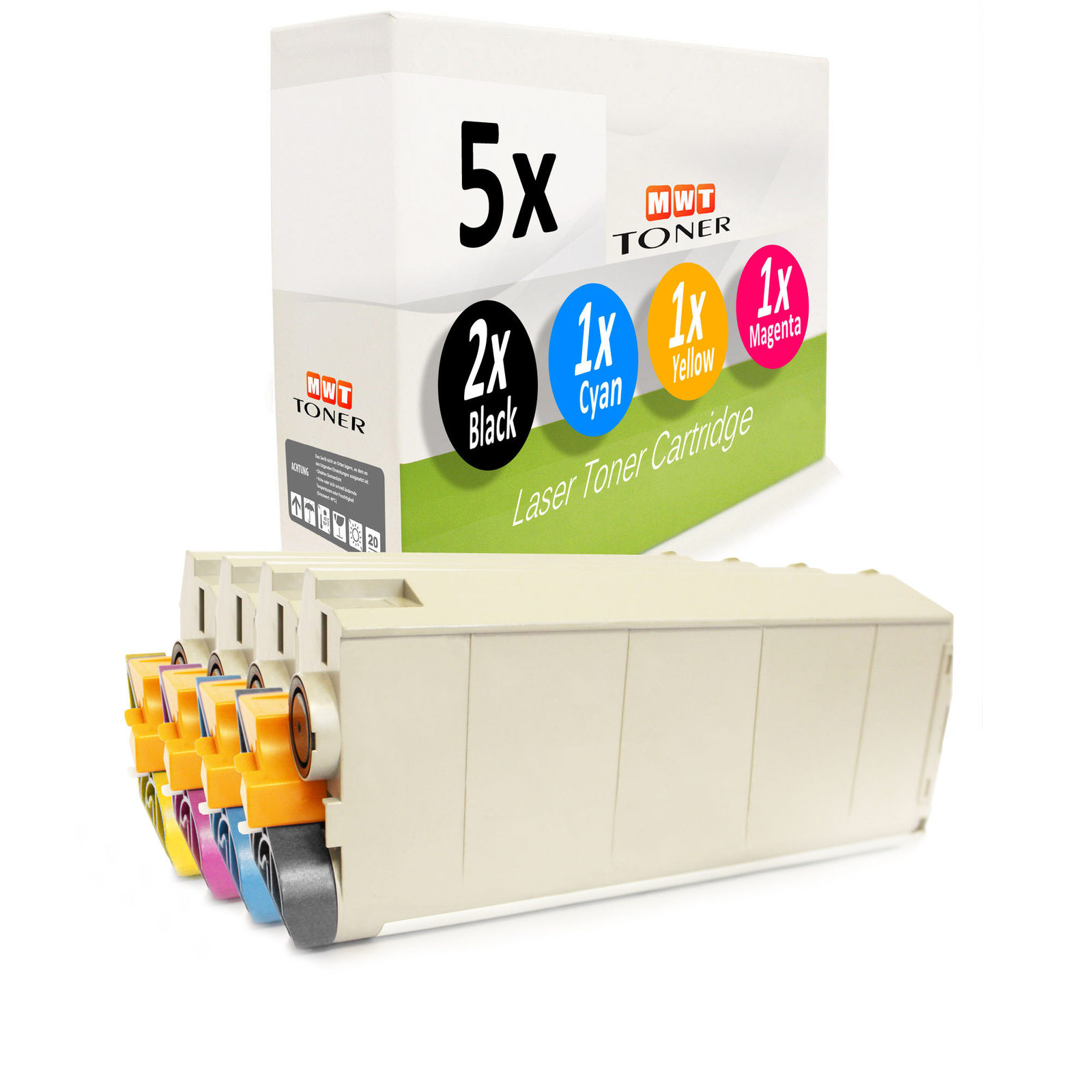 5x MWT Cartridge for OKI C-7100-N C-7350-TN C-7500-HDN C-7500-DXN C-7300-DXN