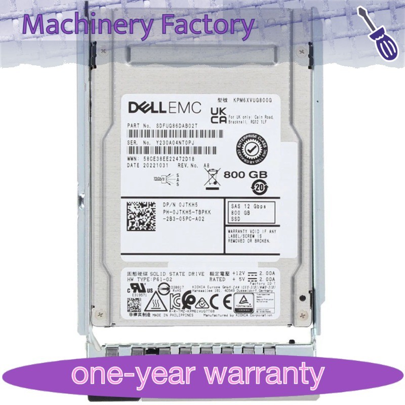 New JTKH5 0JTKH5 DELL EMC 800GB SAS 2.5'' 12Gb/s MIXED-USE SSD 14/15/16G KIT