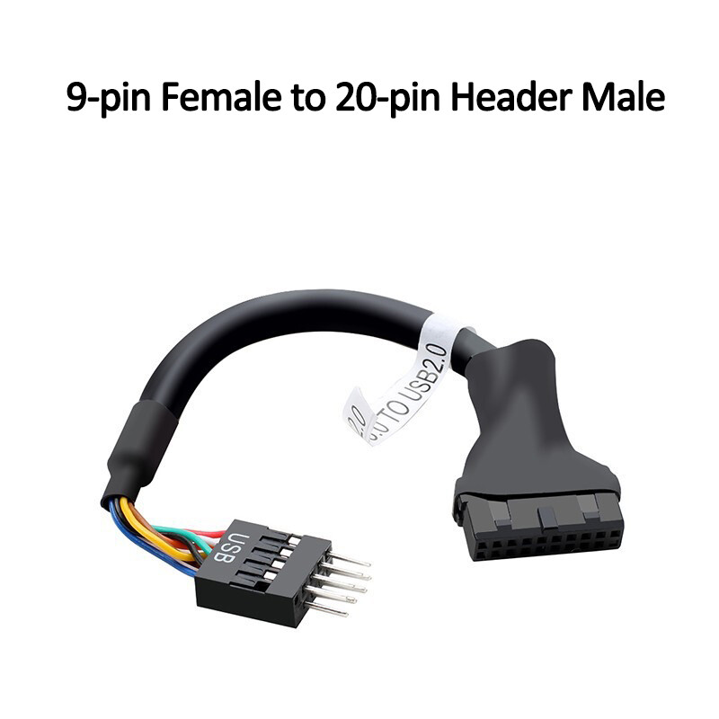 USB 3.0 20-Pin Header Female to USB 2.0 9-Pin Male Adapter Converter Cable