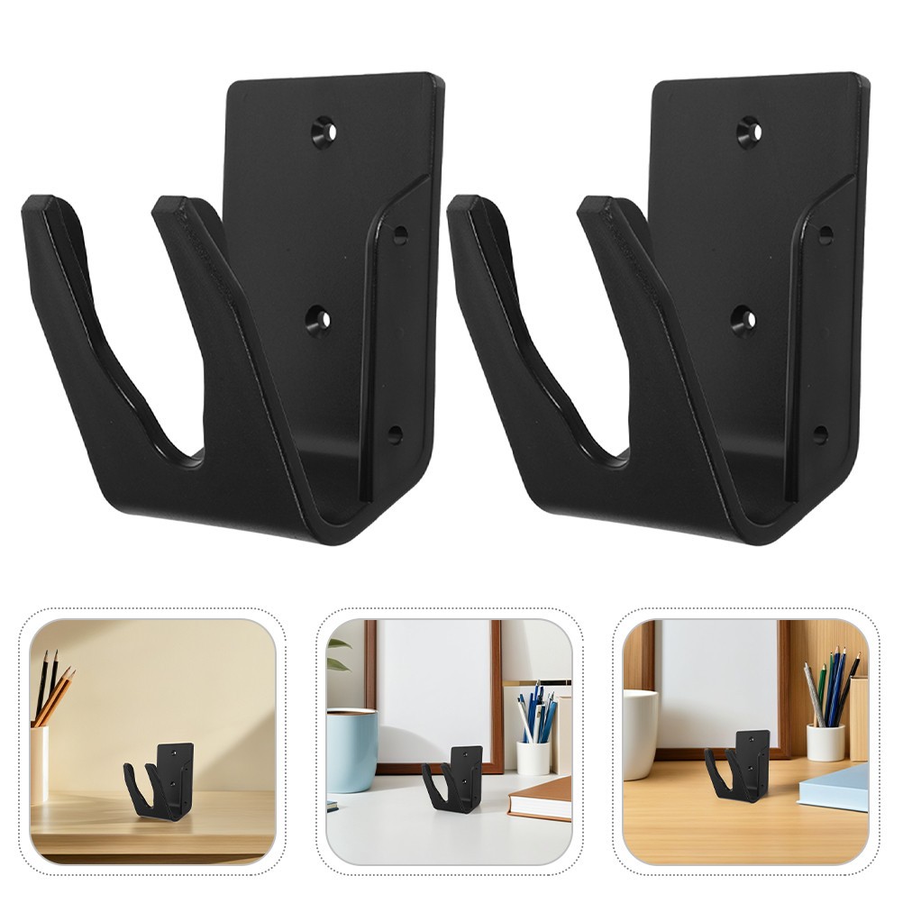 Universal Handheld Scanner Holder Black Plastic Wall Mount for Home Use