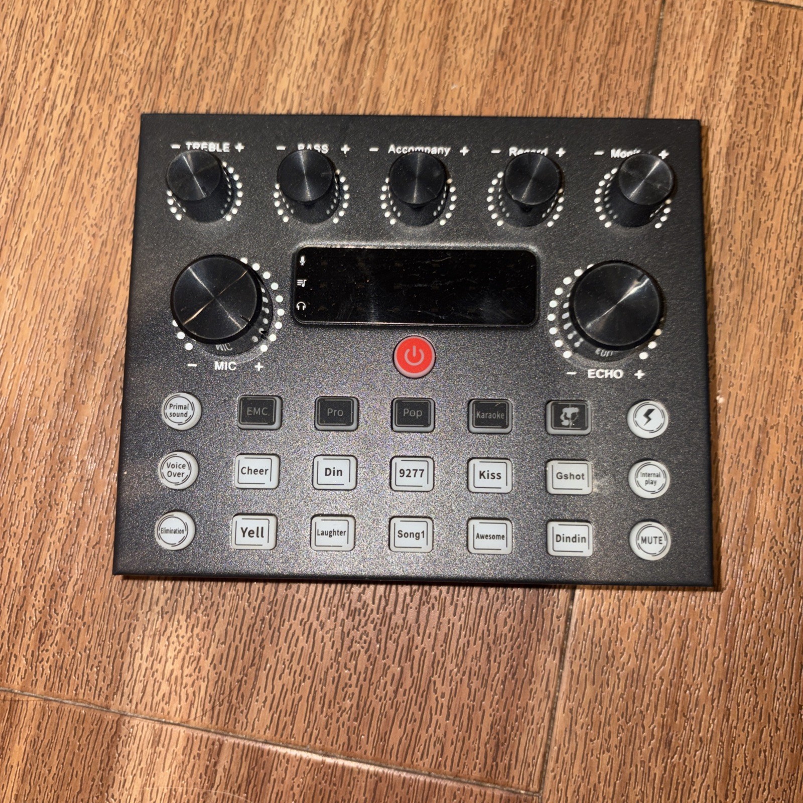 Live Sound Card, Audio Mixer USB External Sound Card Dual Mic  Ports No Cables