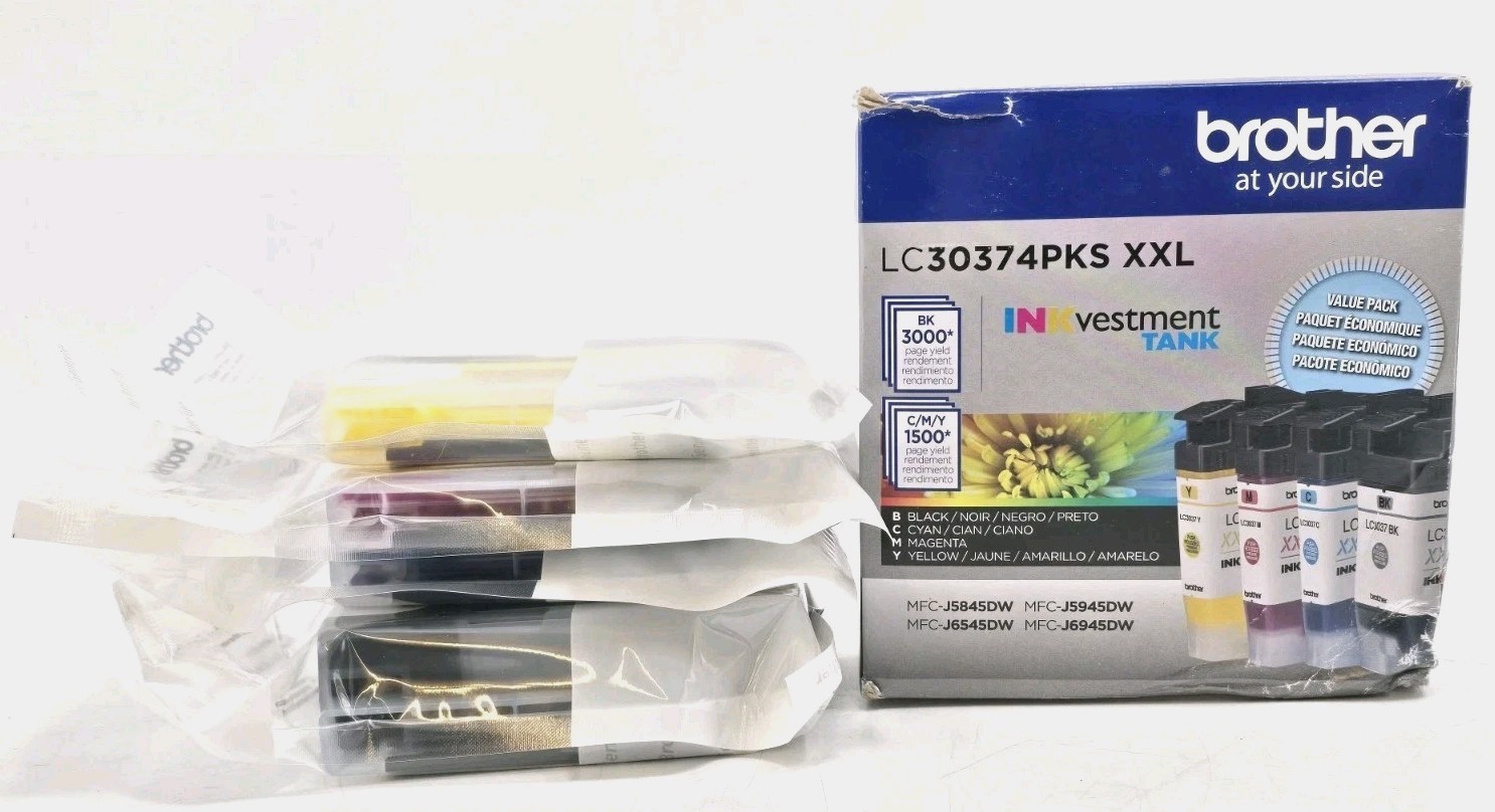 New Brother LC30334PKJS XXL Black, Yellow, Cyan and Magenta Ink Cartridge