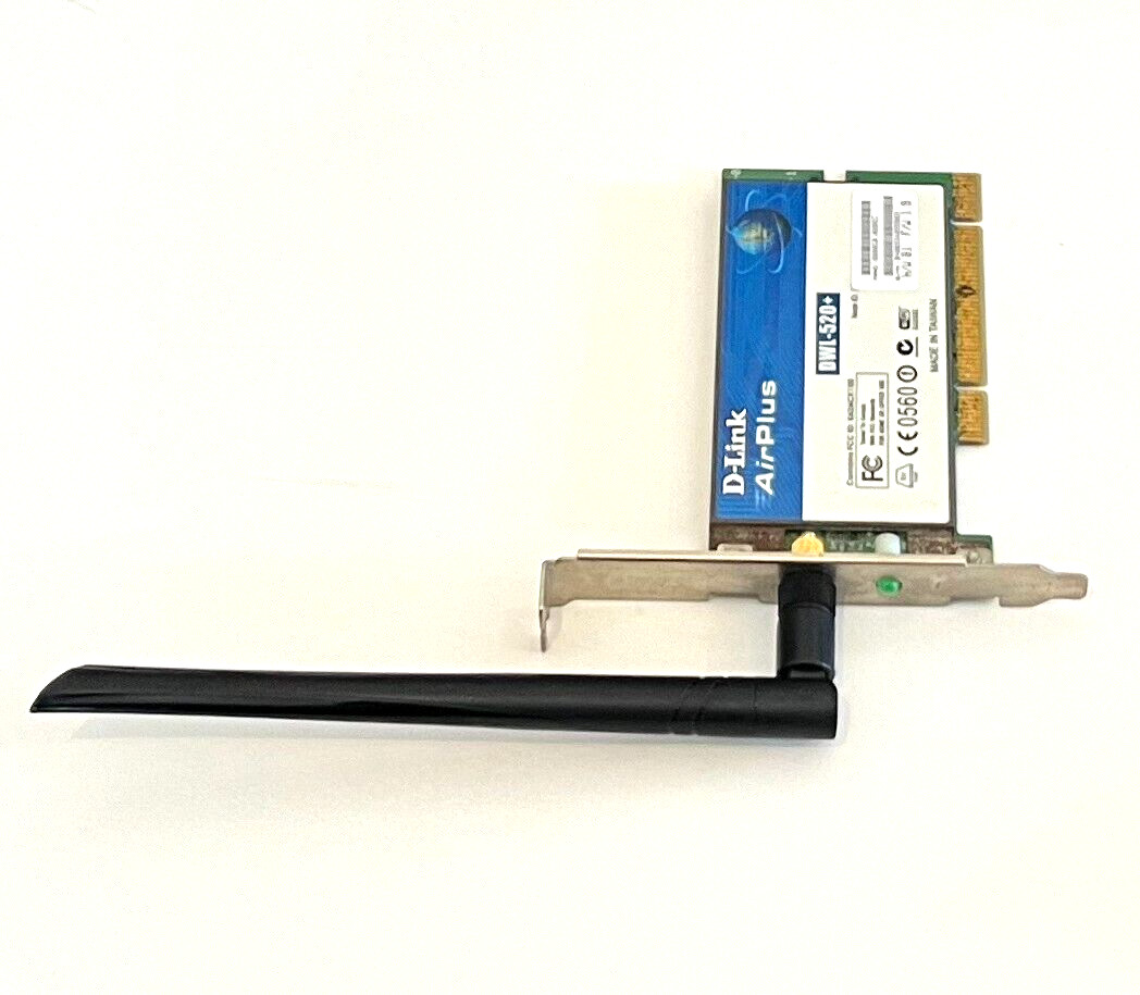 D-Link Air Wireless Network DWL-520+ Antenna PCI Card Adapter AirPlus PC WiFi
