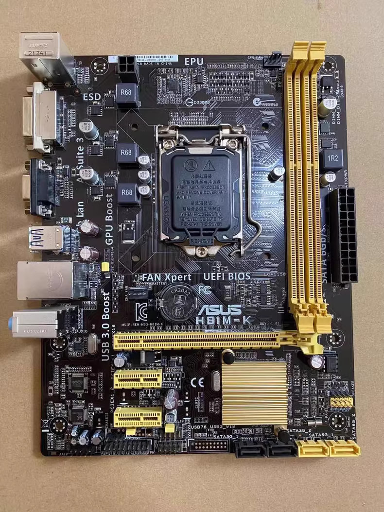 ASUS H81M-K LGA 1150 Intel H81 DDR3 USB 3.0 mATX Desktop Motherboard