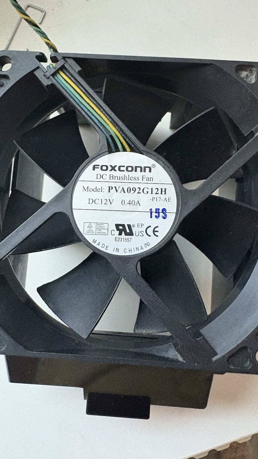 Foxconn PVA092G12H 92 mm 4‑Pin 12 V Brushless Fan – Tested (Used, AS IS)