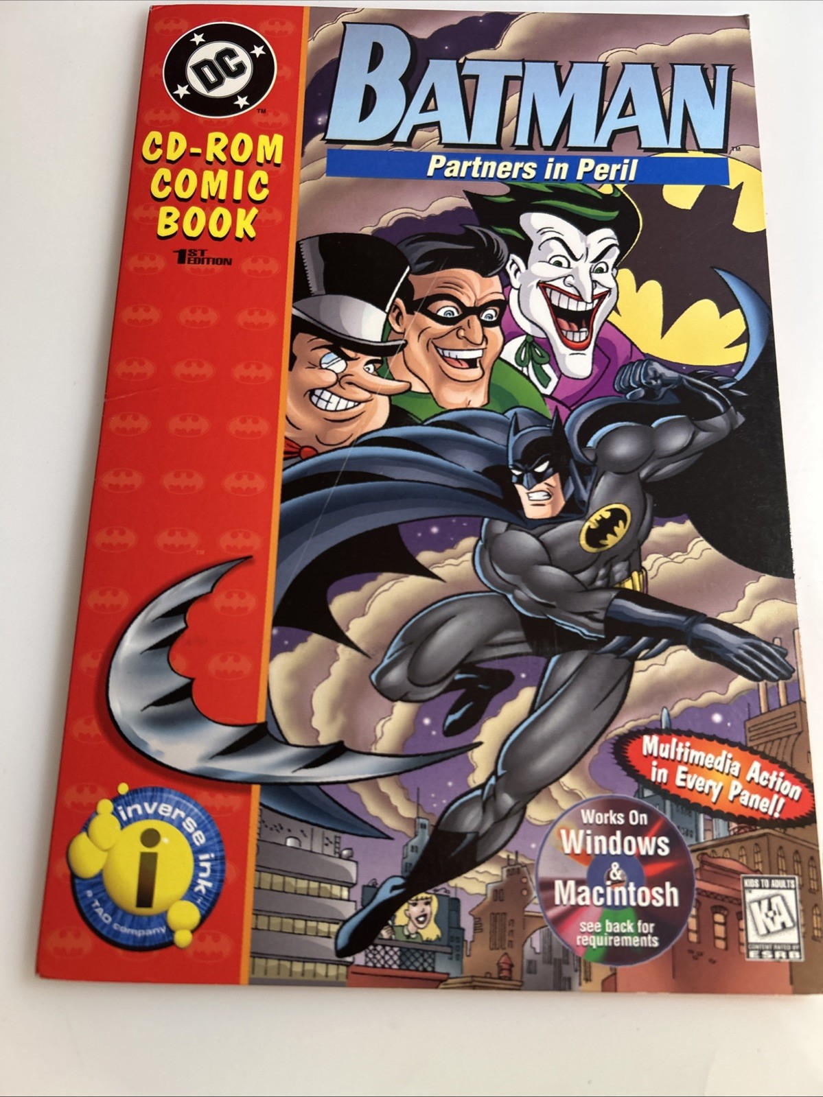 DC Batman: Partners in Peril CD-ROM Comic Book 1st Ed CD Win/Mac zajs
