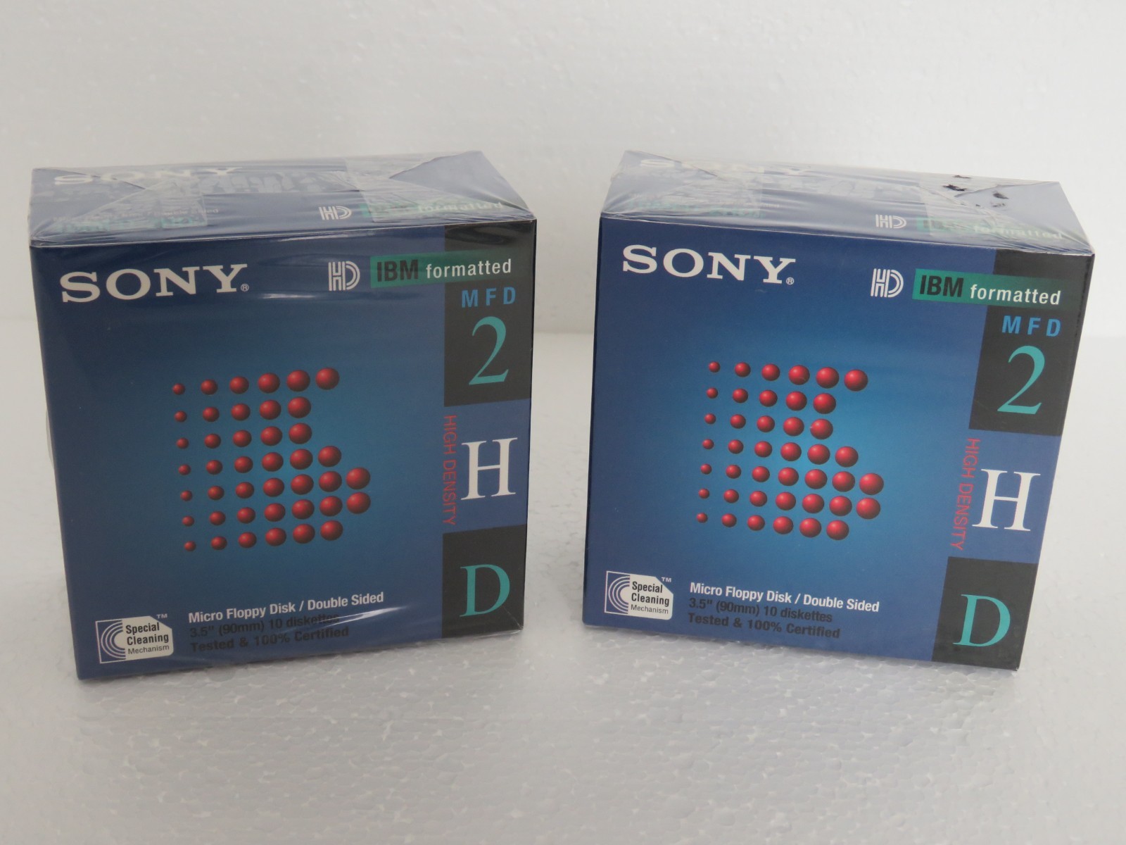 Sony MFD 2HD 3.5" Micro Floppy Disk IBM Formatted 10pack Lot Of 2 New&Sealed