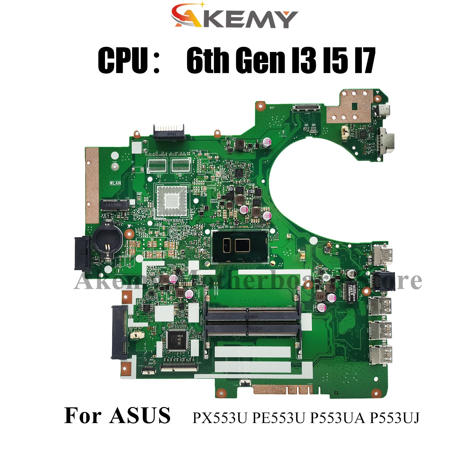 P553UA Motherboard For ASUS P553U PX553U PE553U P553UJ RPO553U Mainboard W/CPU