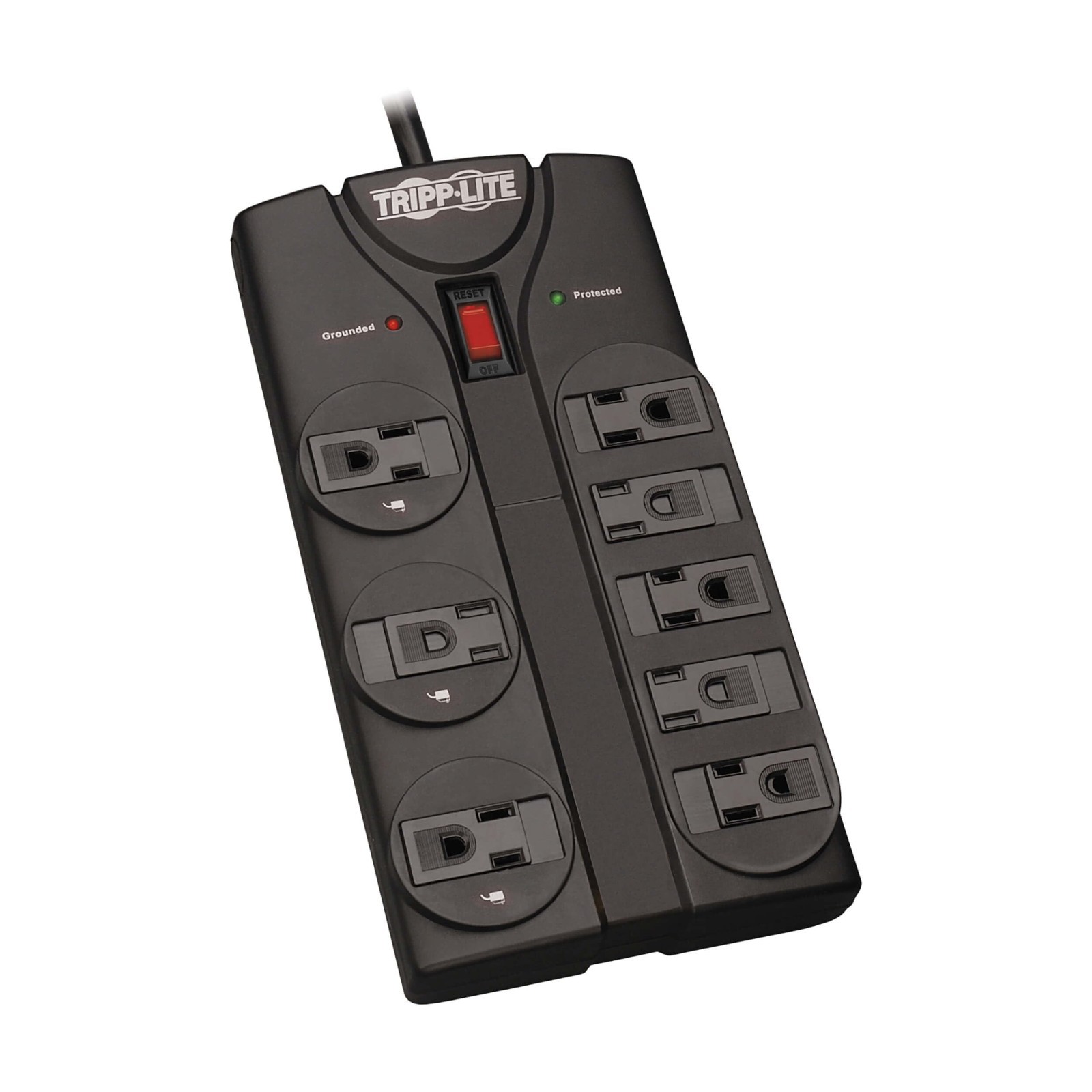 Eaton TLP808 8-Outlet Surge Protector Power Strip 1440 Joules 8ft Flat Plug