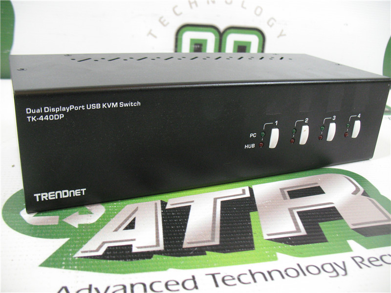 TRENDnet TK-4400P 4-Port Dual Monitor DisplayPort Switch w/Audio No Power Supply