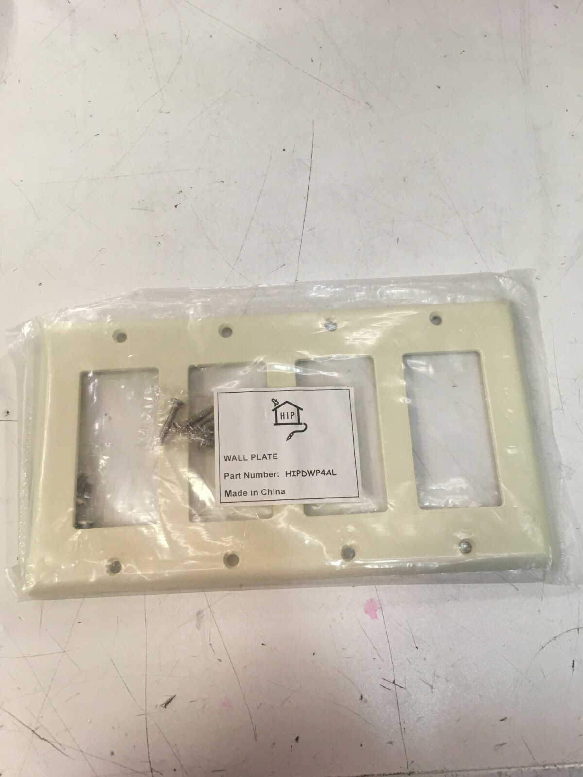 HIP Wall Plate 4 ports PN HIPDWP4AL Almond  (Lot of 23)