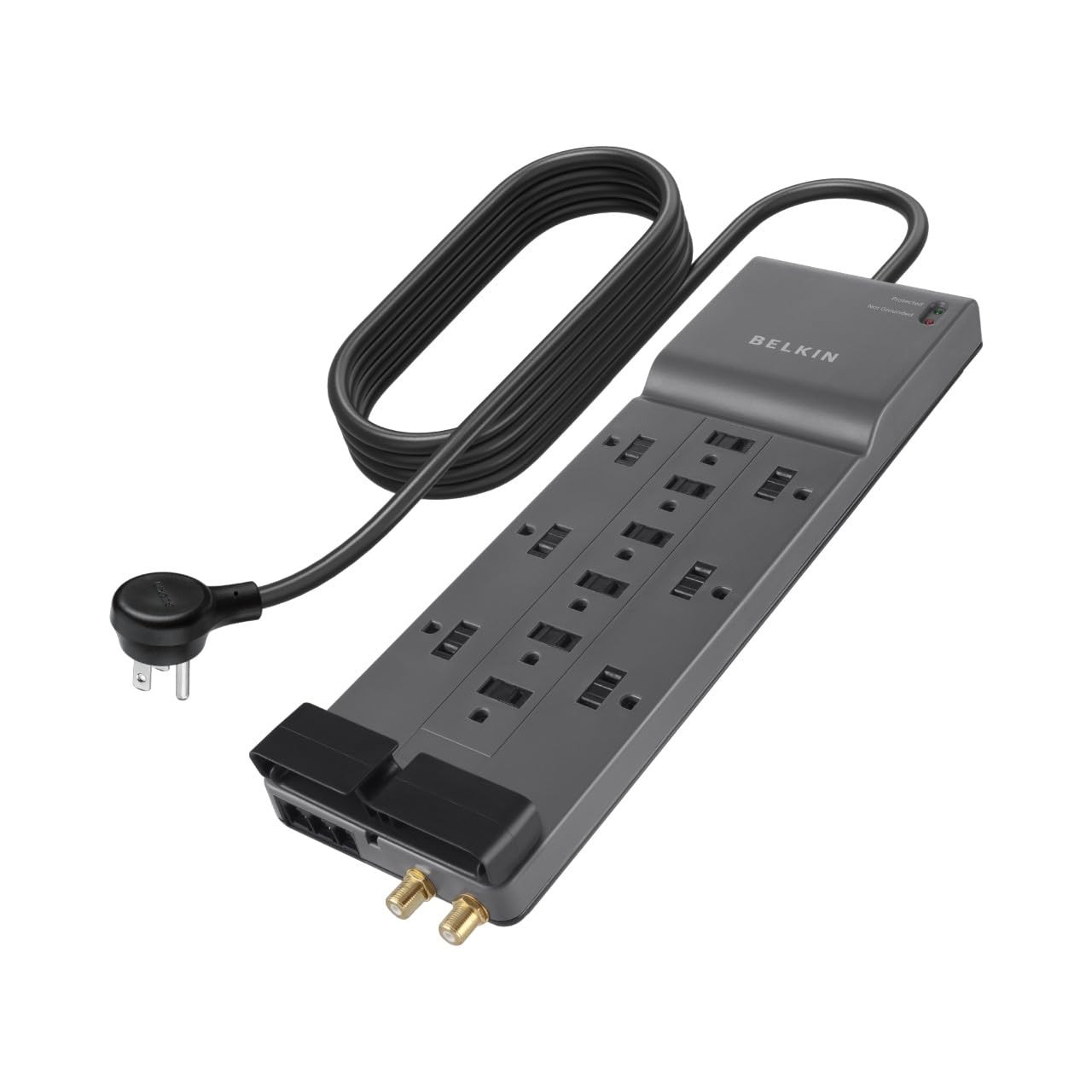 Belkin Surge Protector Power Strip w/ 12 AC Outlets & 8ft Long Flat Plug