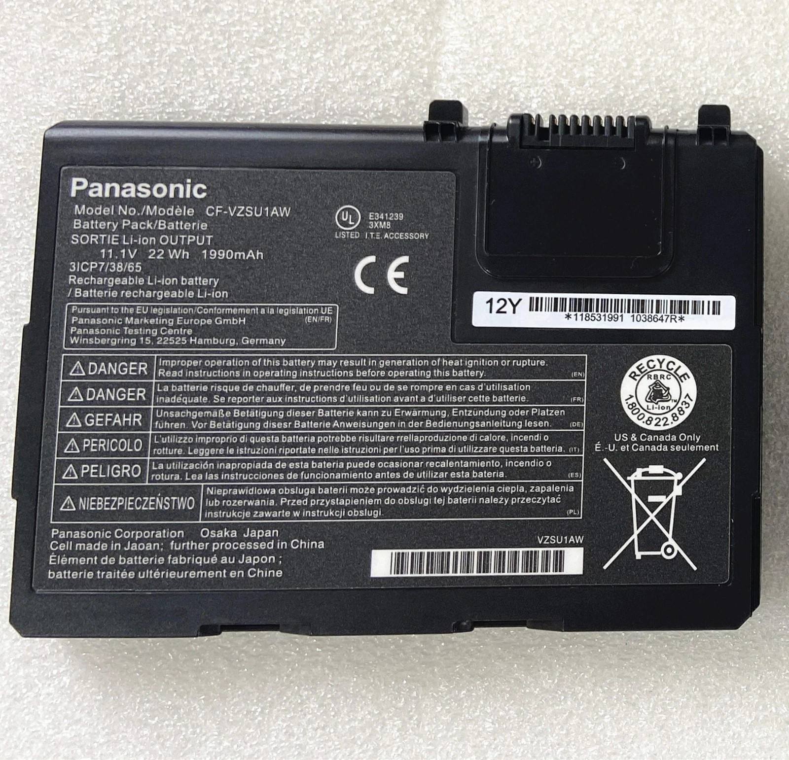 NEW OEM 22WH CF-33 Battery For Panasonic CF-VZSU1AW Standard CF33 Toughbook US