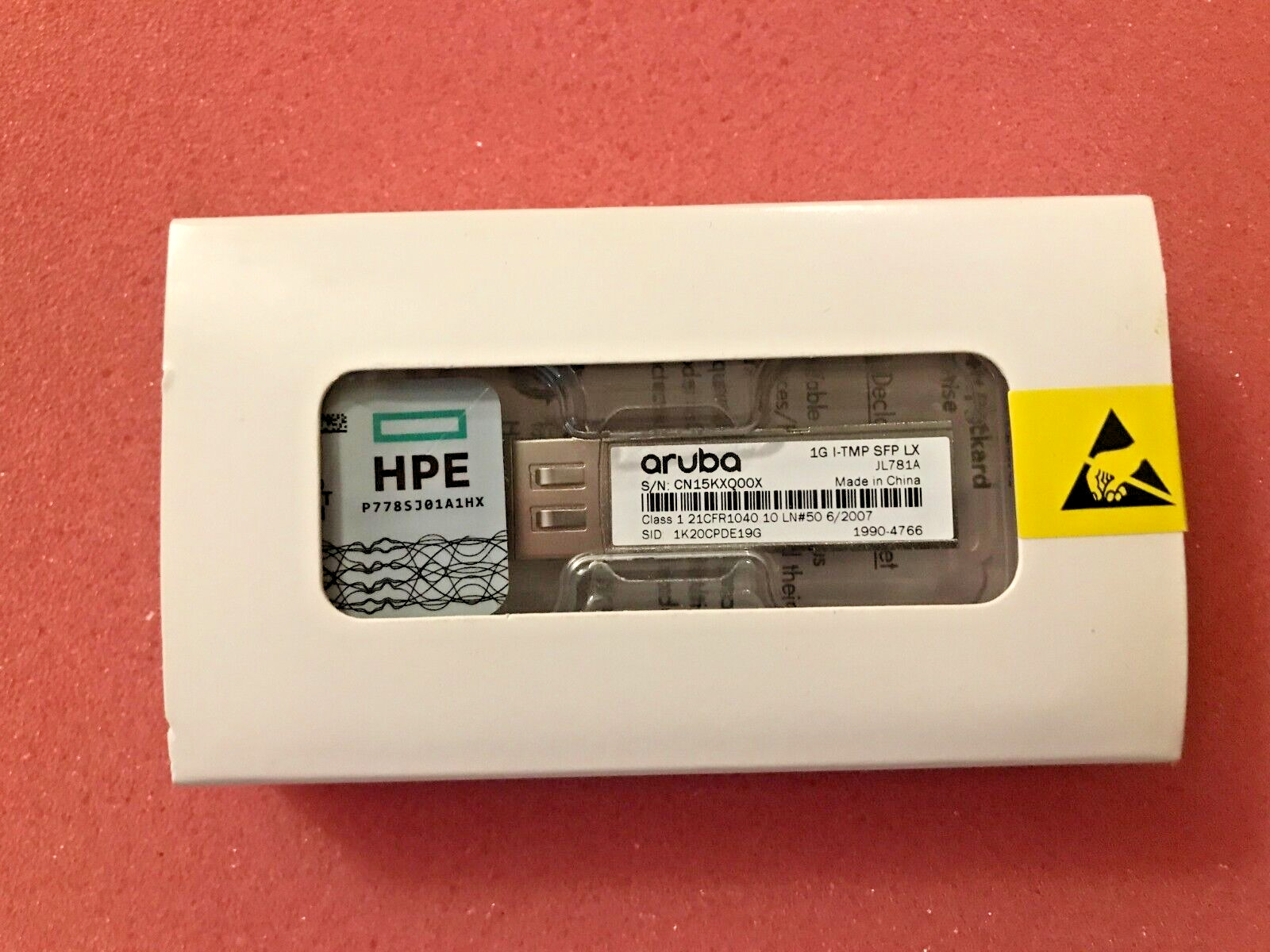 JL781A HPE Aruba 1G Ind-Temp SFP LC LX 10km SMF Transceiver