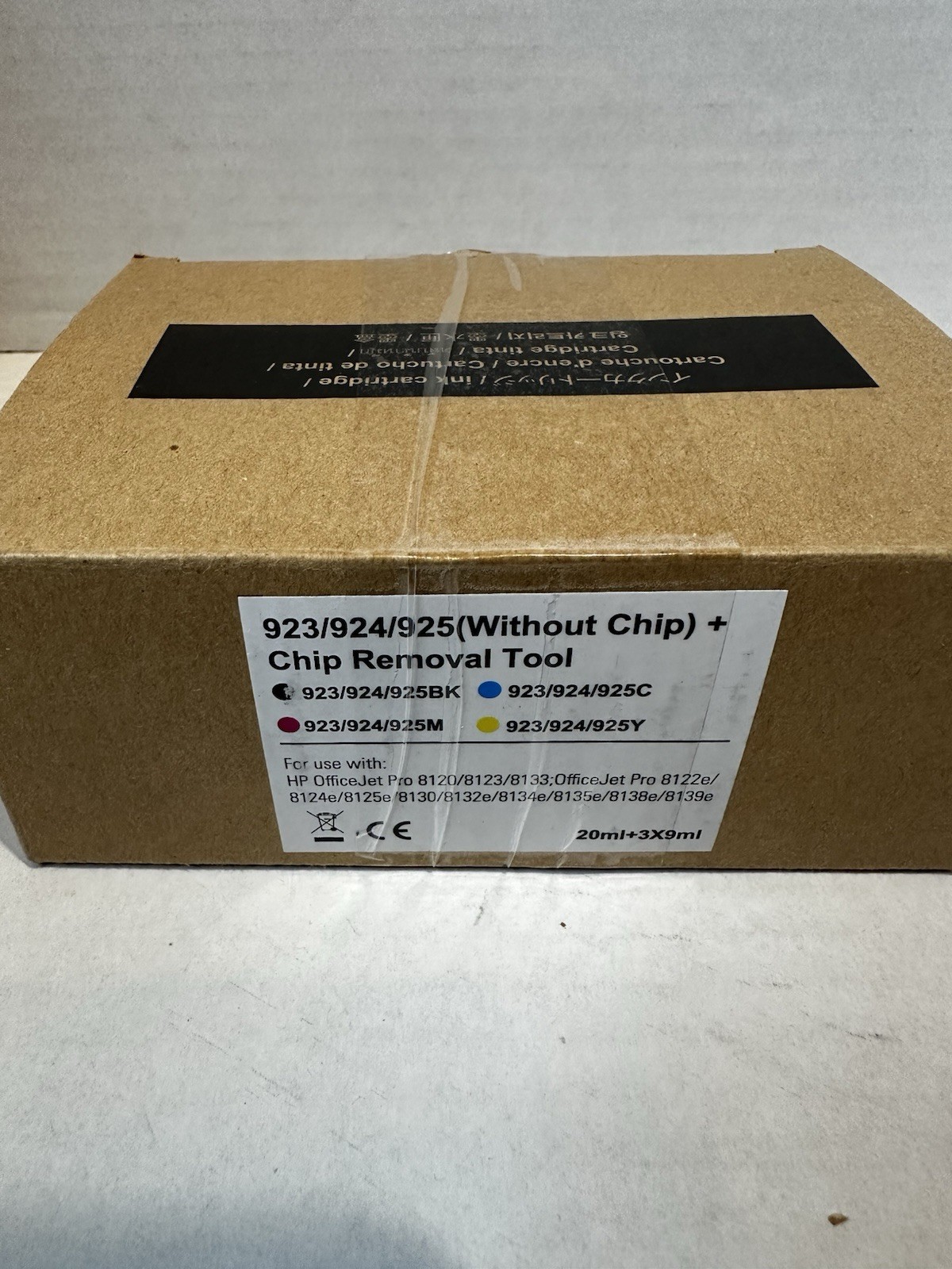 923 Ink Cartridges Combo Pack Without Chip +Chip Removal Tool