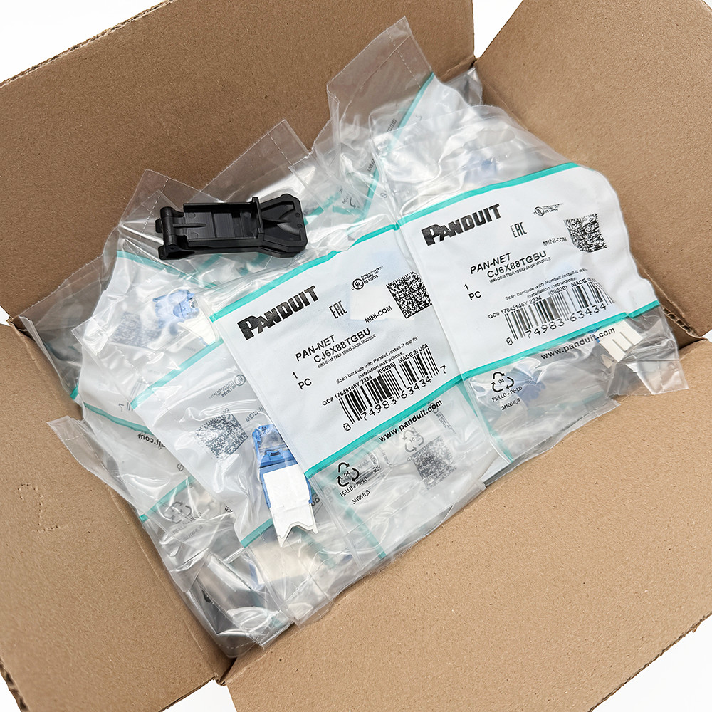 1 PCS New CJ6X88TGBU (BOX OF 50) Panduit Cat6a 10 Gig Mini-Com Jack Blue
