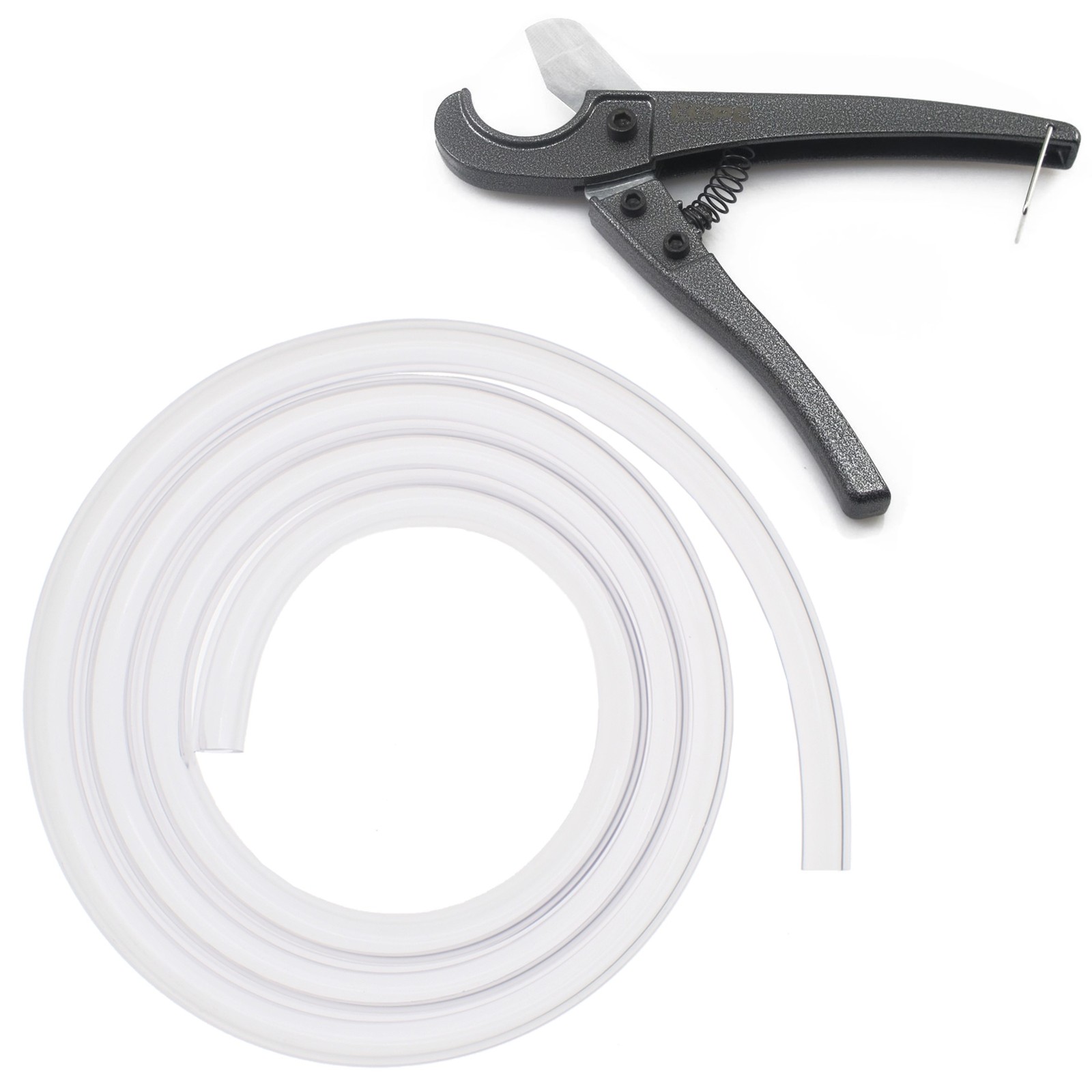 XSPC FLX Clear Tubing 3/8" ID, 5/8" OD (2m) and Heavy Duty Tube Cutter Bundle