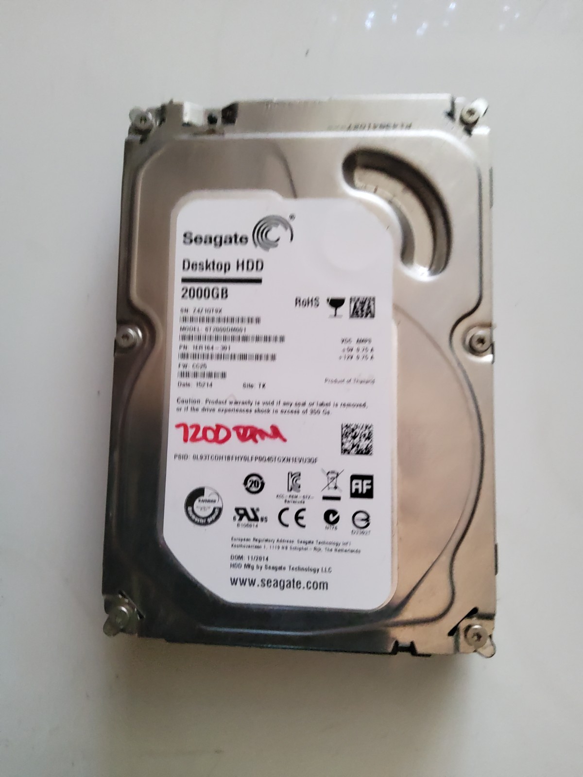 Seagate Ttb ,3,5 Sata Hard Drive Used