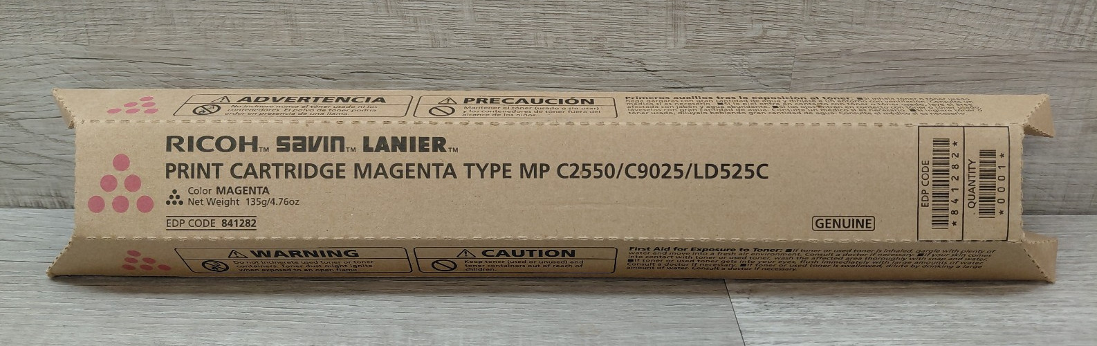 Ricoh Orignal # 841282 Magenta Toner Cartridge For Use in: MP-C2550-C9025-LD525C