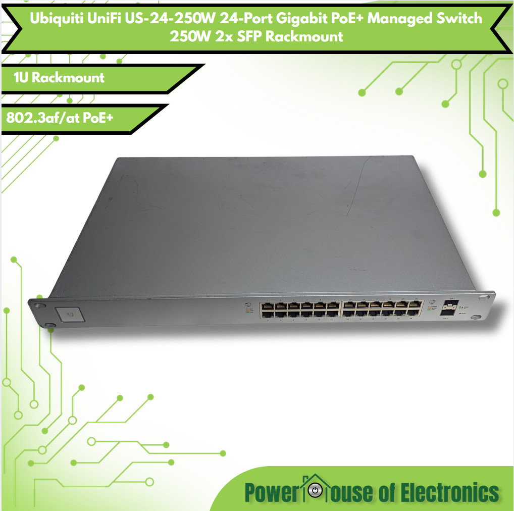 Ubiquiti UniFi US-24-250W 24-Port Gigabit PoE+ Managed Switch 250W 2x SFP