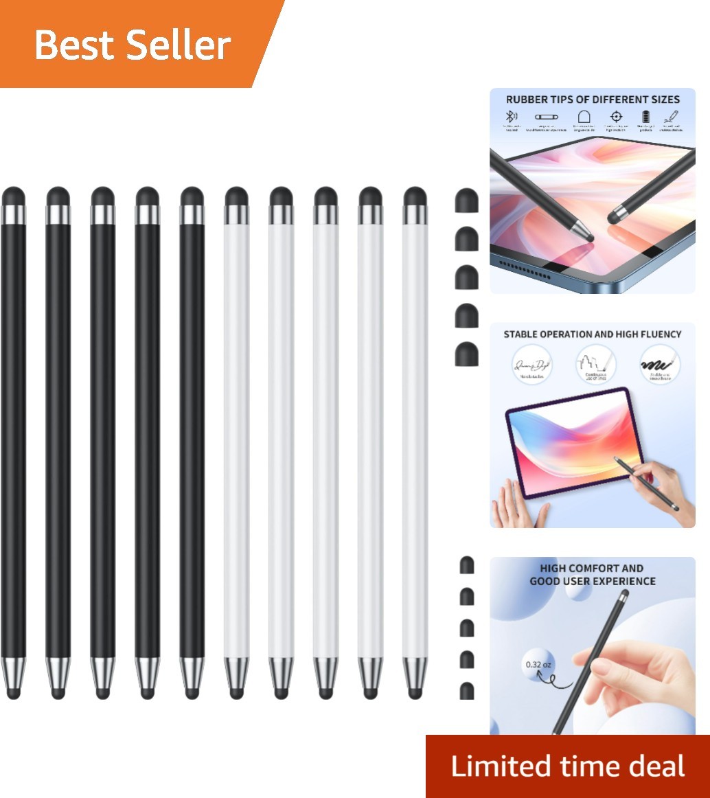 10-Piece High Precision Stylus Set for Touchscreens - Universal Compatibility