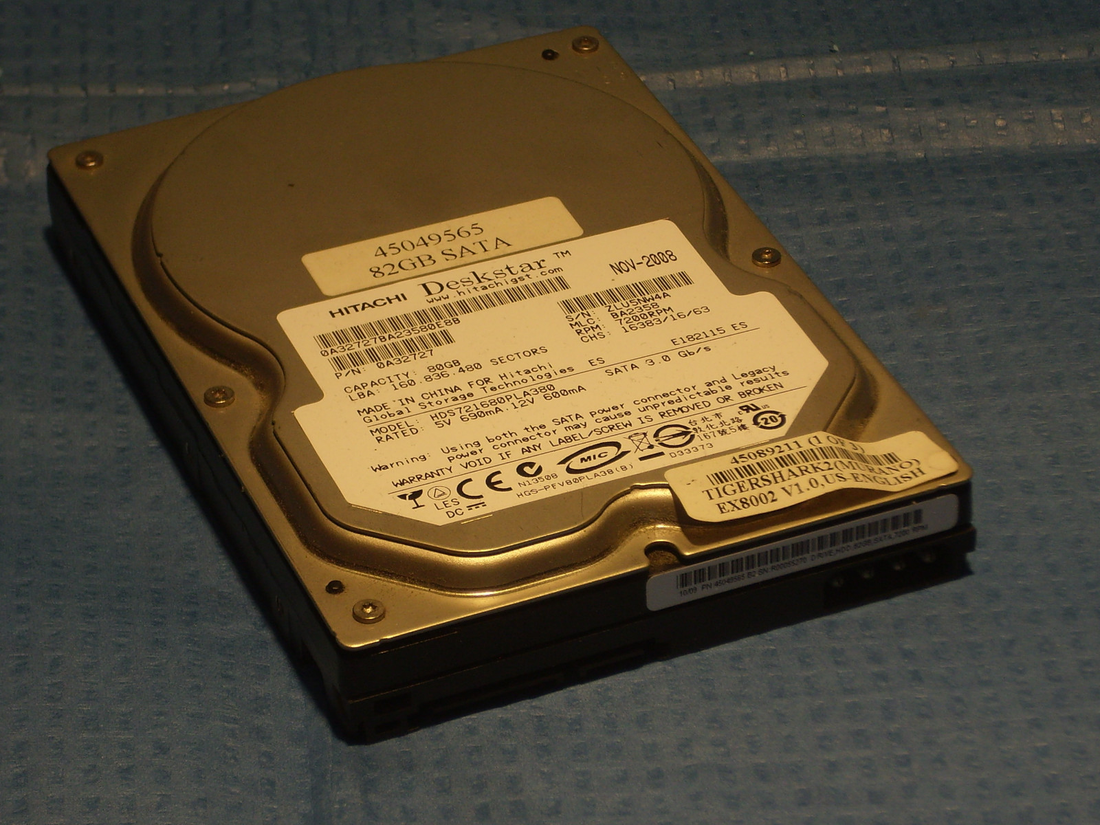 Fiery EX8002 Hard Disk 45089211 45049565 0A32727 HDS721680PLA380 HITACHI