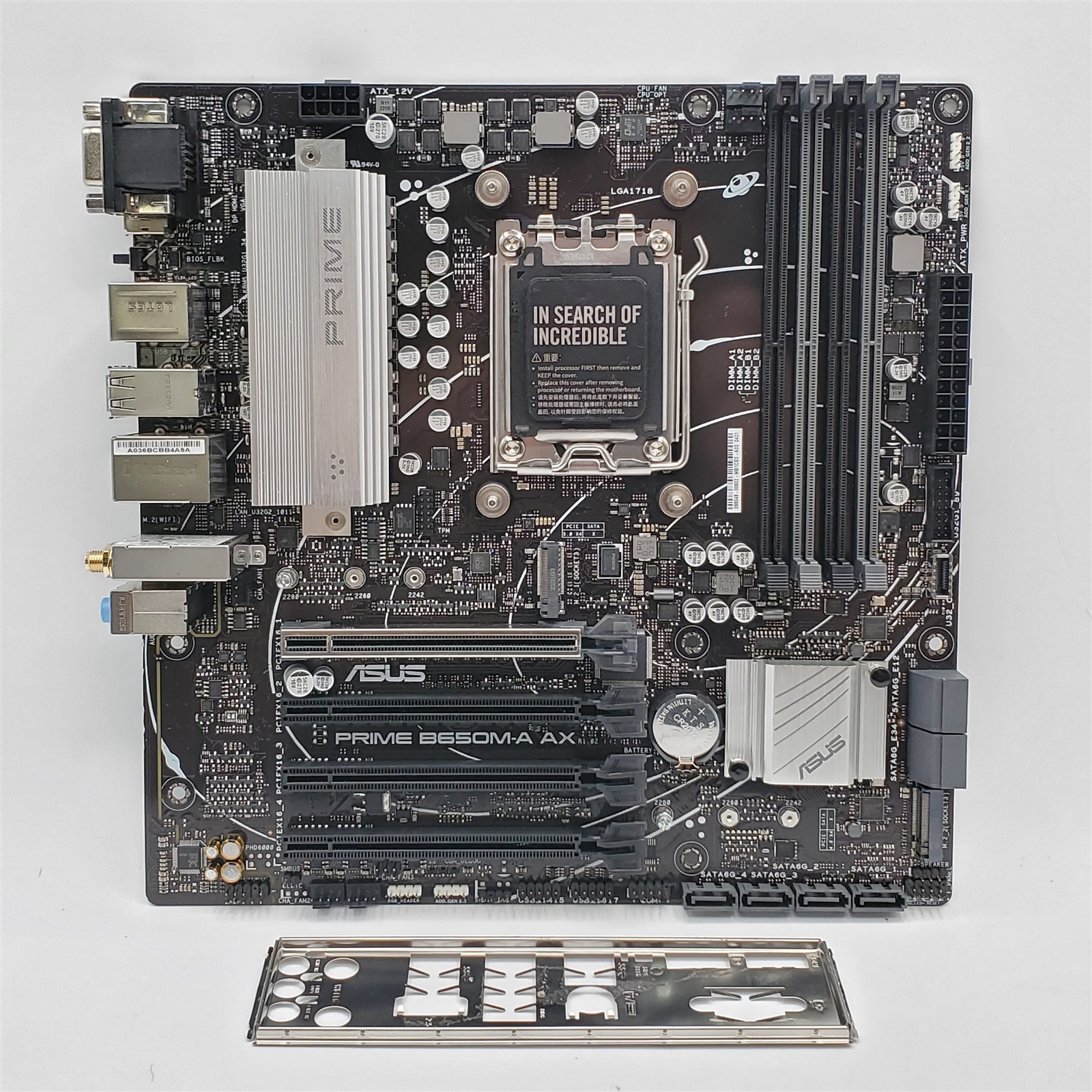 ASUS Prime B650M-A AX AMD B650(Ryzen 7000) Micro-ATX DDR5,PCIe 5.0 M.2,2.5Gb LAN