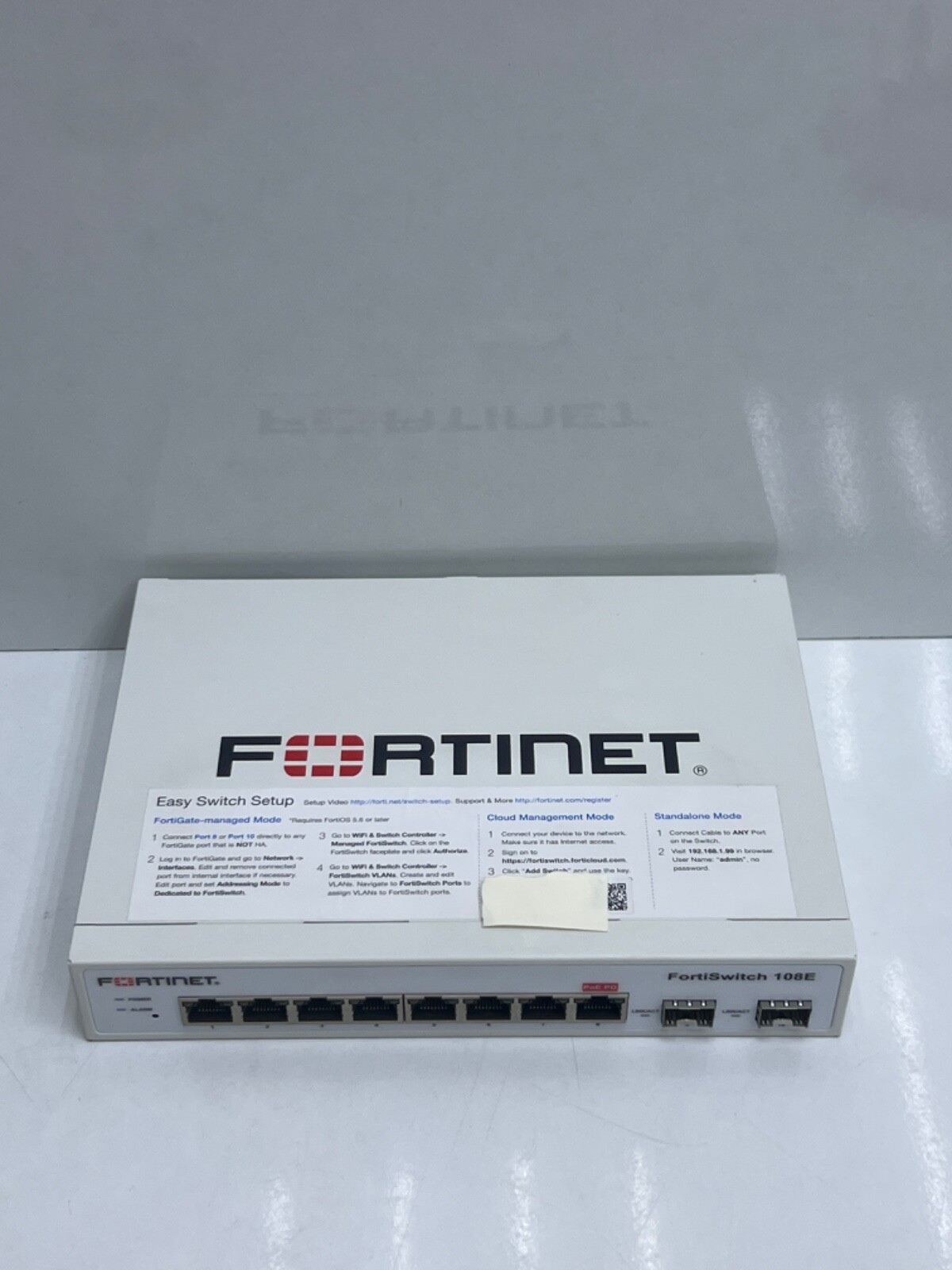 FORTINET FORTISWITCH 108E MODEL:FS-108E