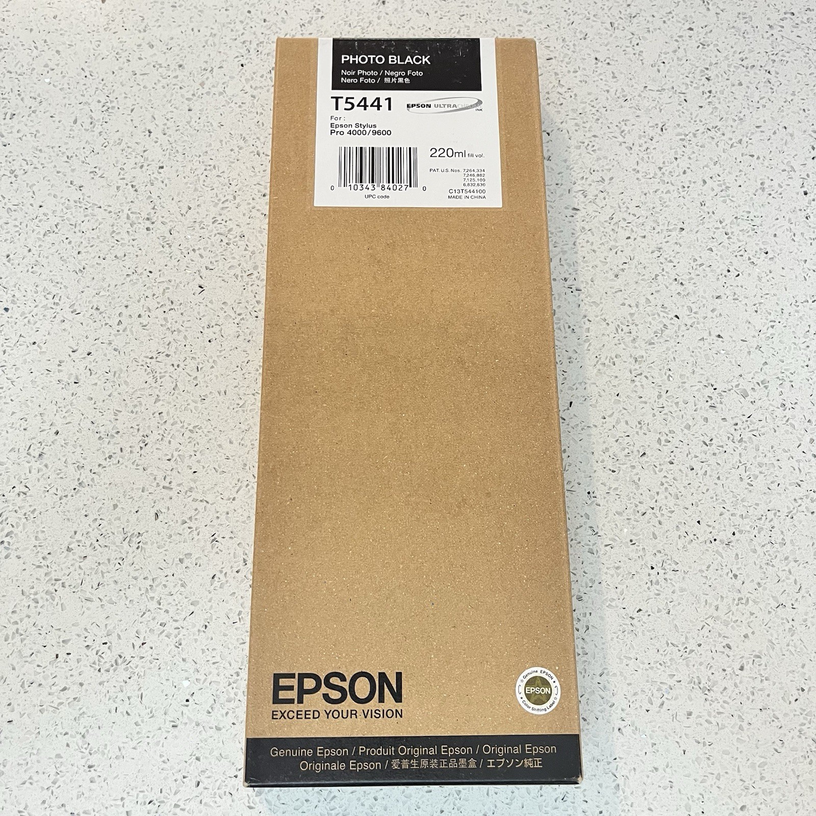 Epson Genuine 220ml Ink T5441 Photo Black Stylus 4000/9600 EX 2010 