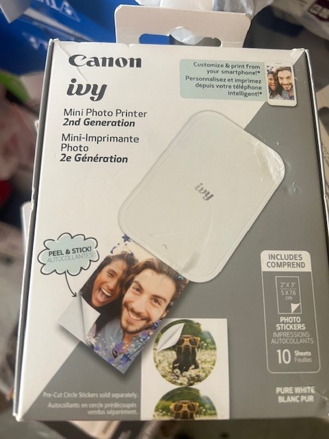 NEW Canon - IVY 2 Mini Photo Printer - Pure White HTF
