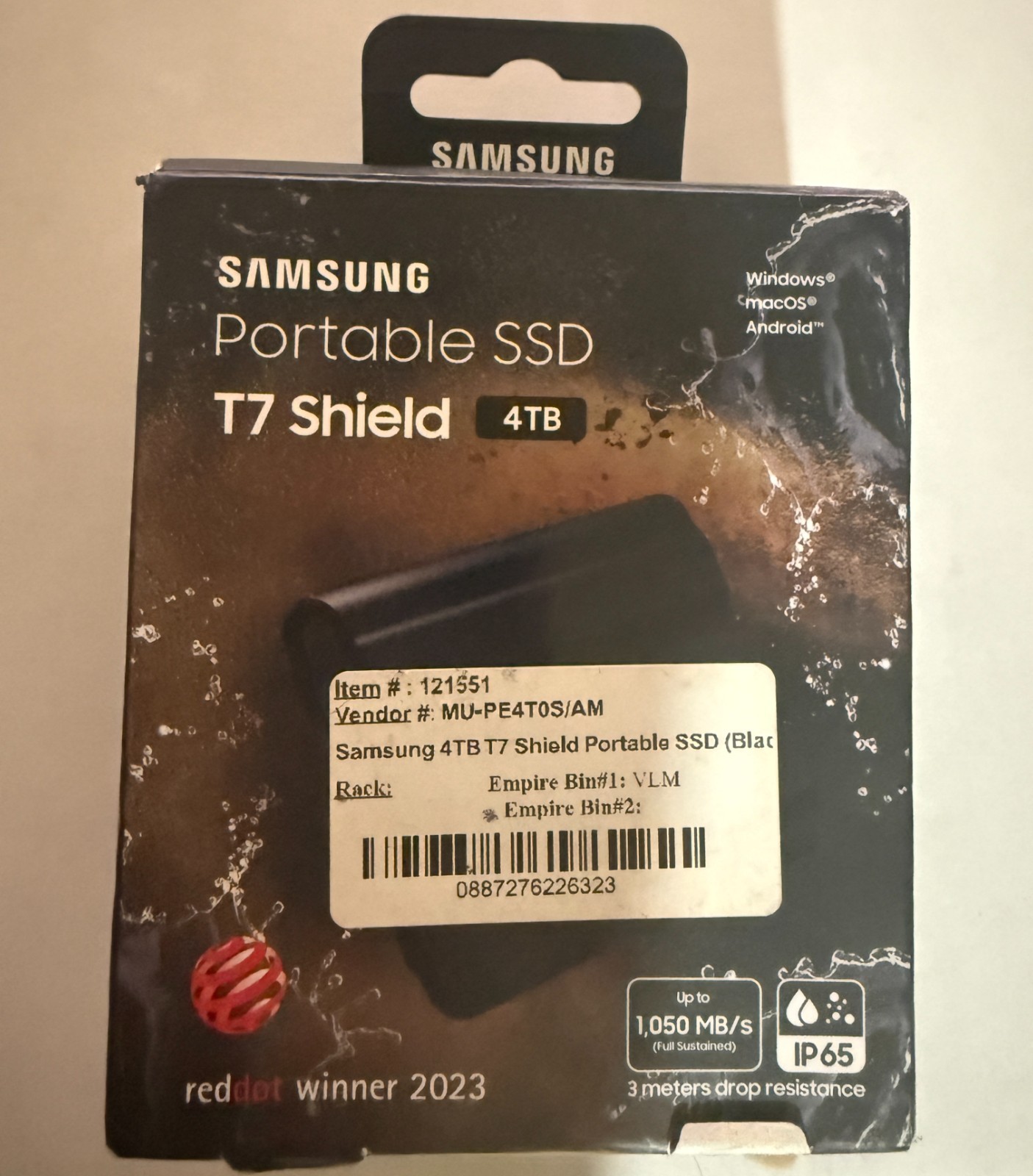 Samsung T7 Shield 4TB NVMe Portable External SSD