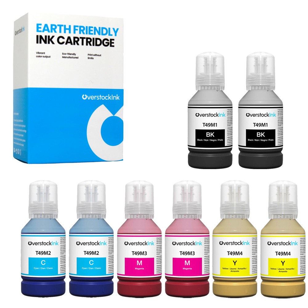 8PK OSI T49M Sublimation Ink Bottles Compatible for Epson SureColor F170 F570