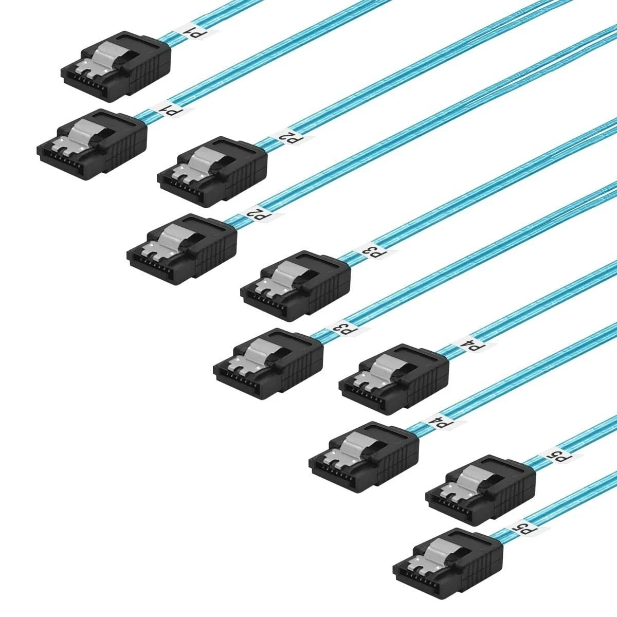 SATA-III Cable0.5M5 Pack SATA 6Gbps Cables Thin SATA CableStraight SA...