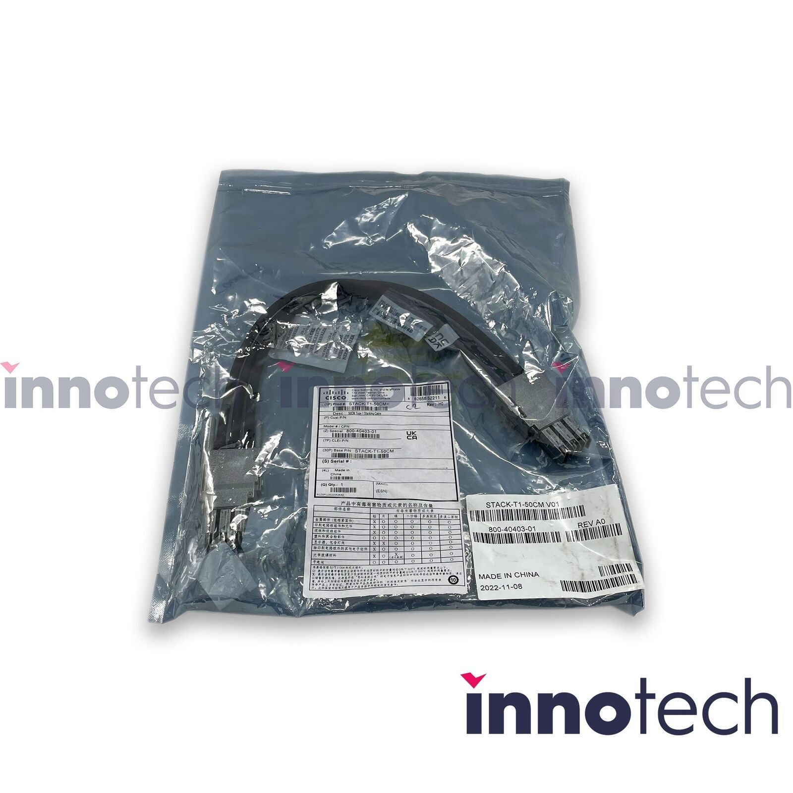 Cisco STACK-T1-50CM Stacking Cable New Sealed
