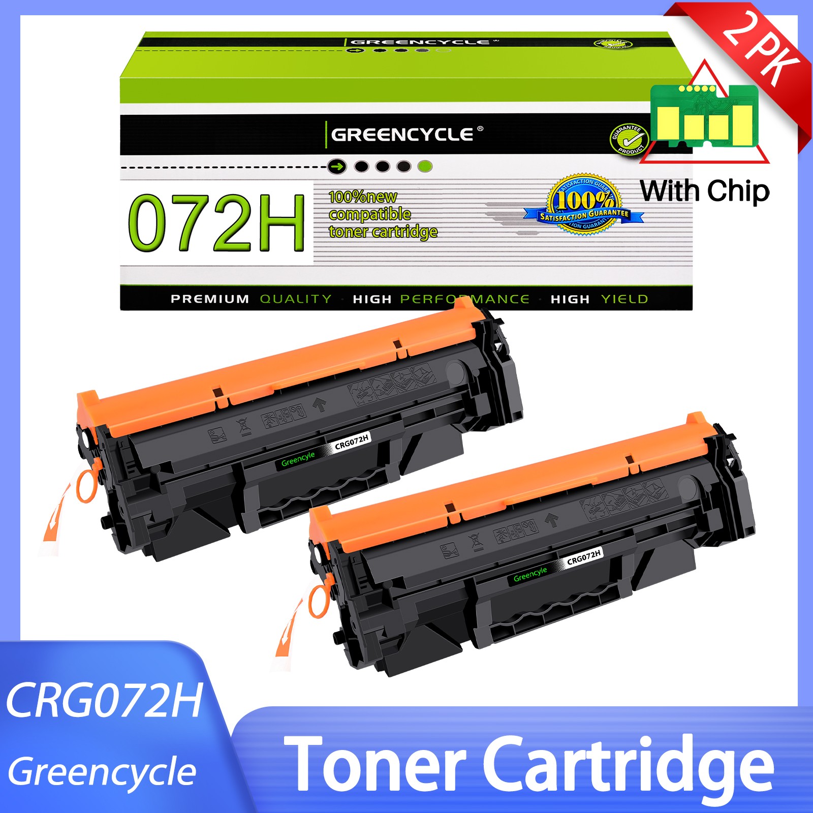 2PK CRG072H Toner Cartridge Compatible Canon CRG072H MF287dw MF289dw LBP172dw