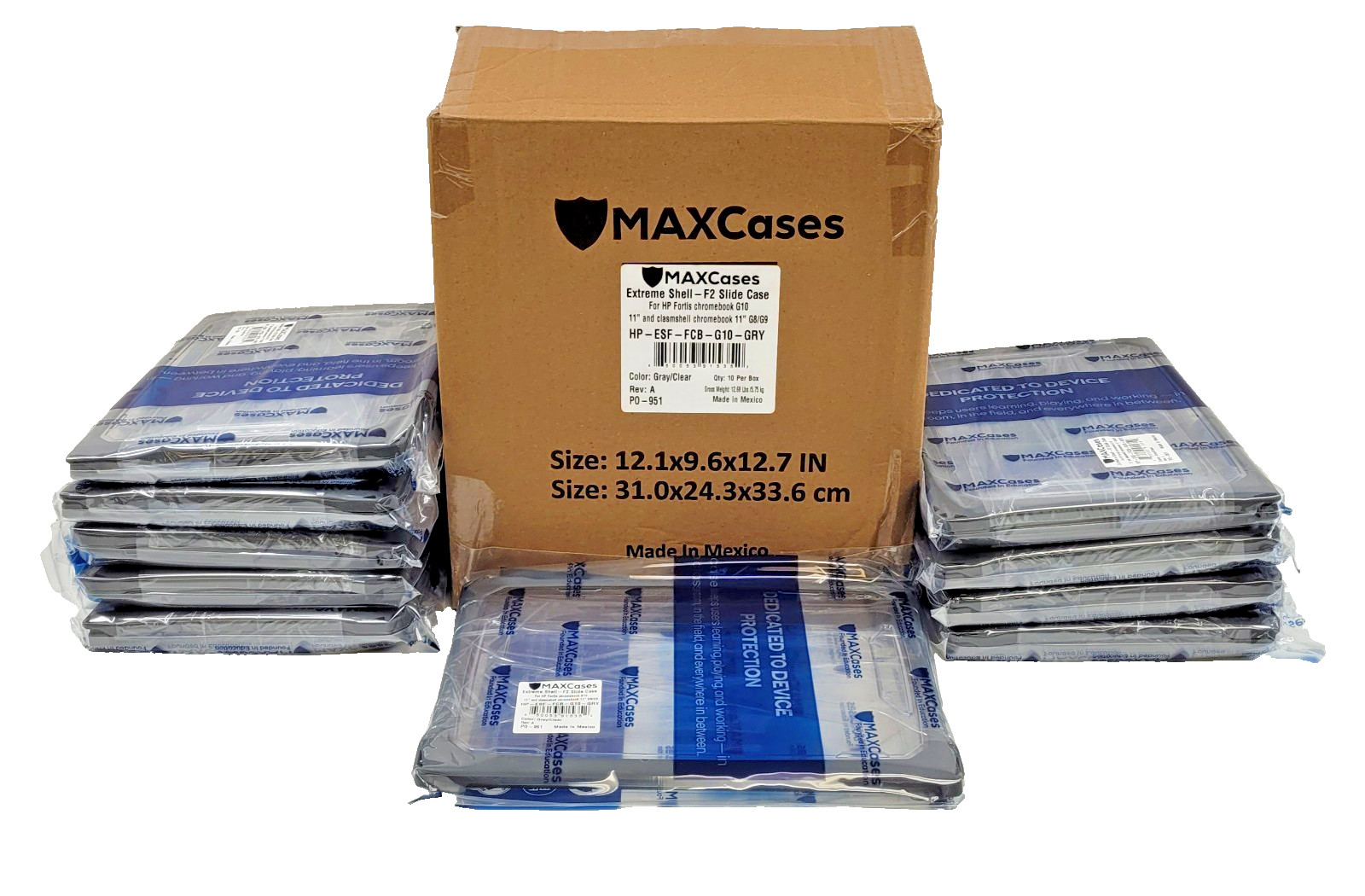 (QTY. 10) MAXCases Extreme Shell-F2 Slide Case for HP Fortis Chromebook G10 11