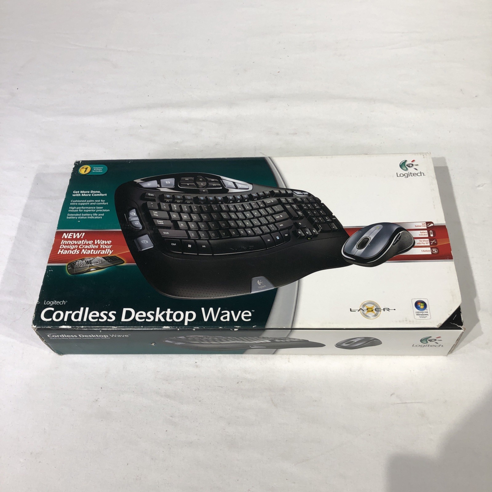 Logitech Cordless Desktop Wave Wireless Mouse & Keyboard 920-001446