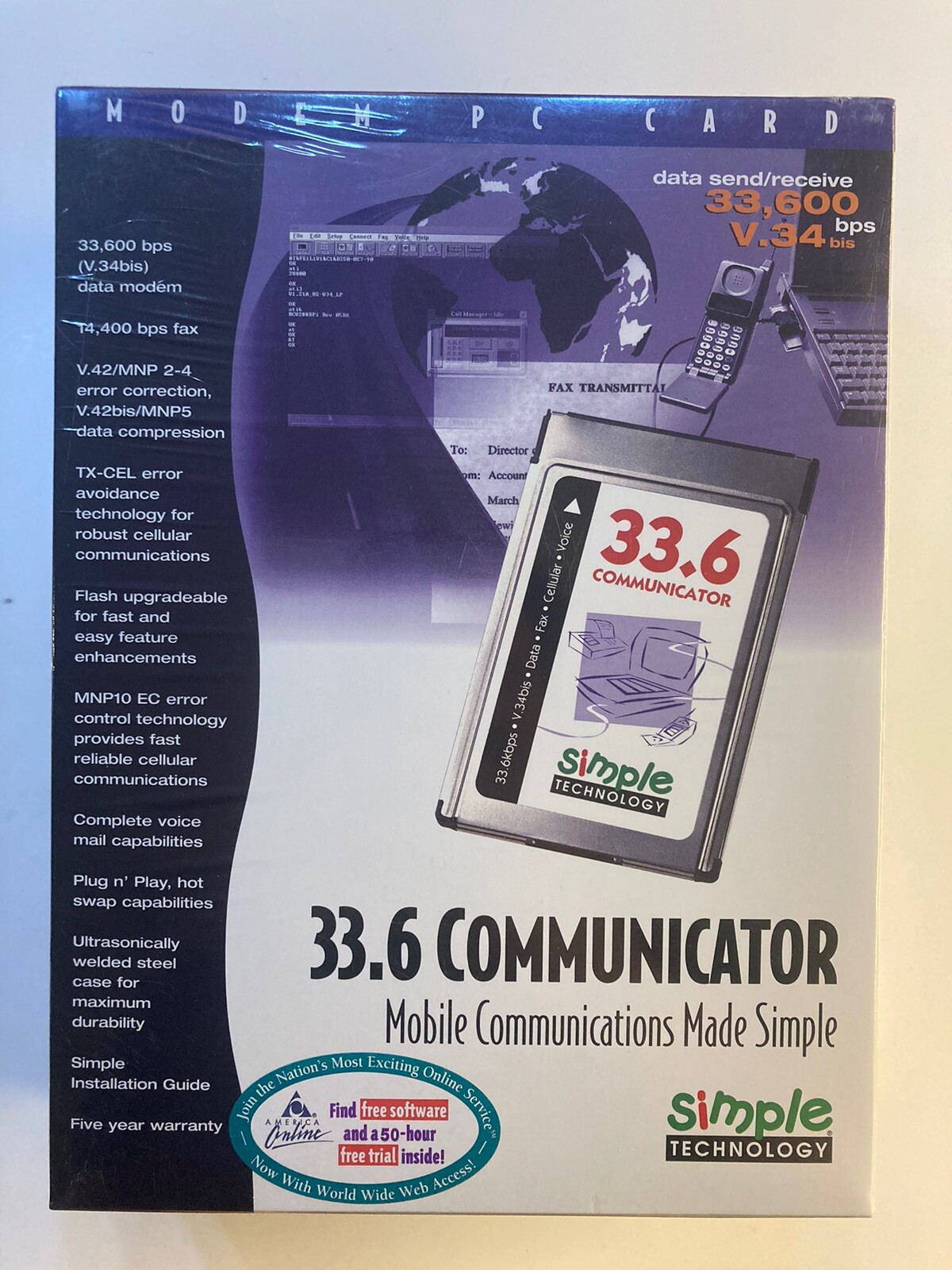 Simple Technology 33.6 Communicator 33.6 kbps V.34 bis MNP 2-4