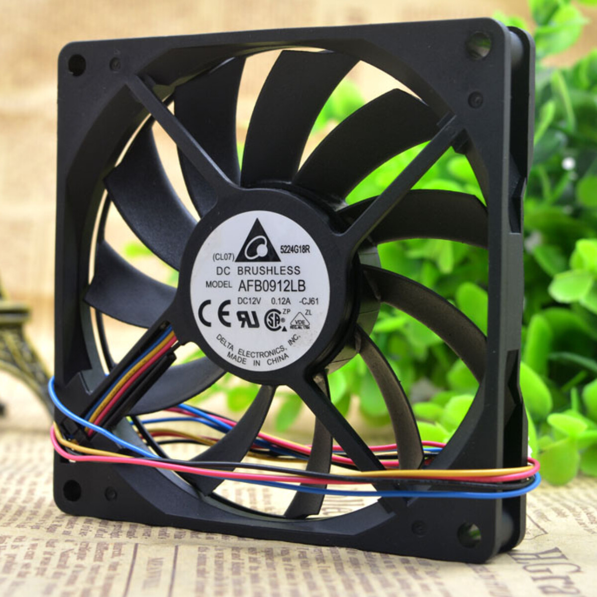 DELTA 9015 9CM 12V 0.12A AFB0912LB Inverter Chassis Cooling Industrial Fan PWM