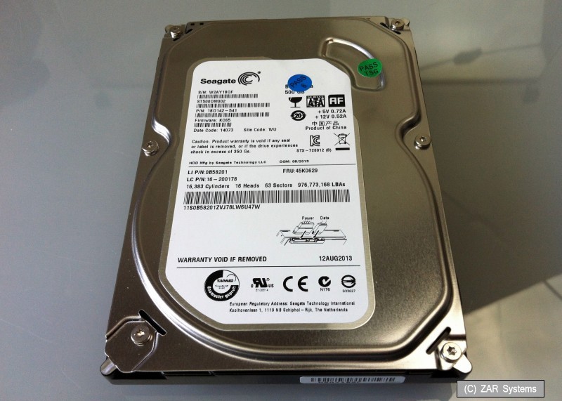Lenovo 45K0629 500GB SATA Hard Drive for ThinkCentre H515, M93p, ST500DM002, NEW