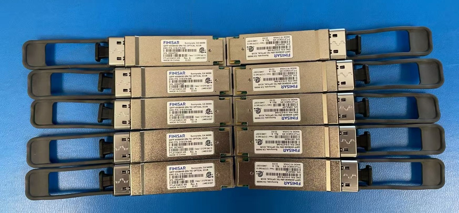 LOT OF 10 Finisar FTL410QE2C-E5 QSFP-40G-SR4 SFP 019-078-046 Optical Transceiver