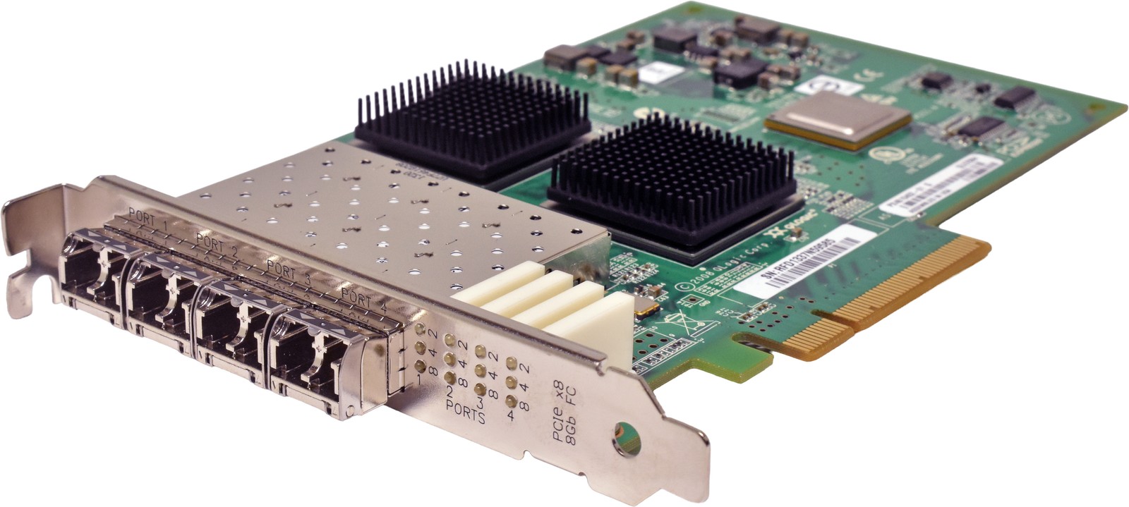 QLogic QLE2564 PX4810402-01 Quad Port 8G SFP+ PCIex8 Network Adapter 4xMini GBIC