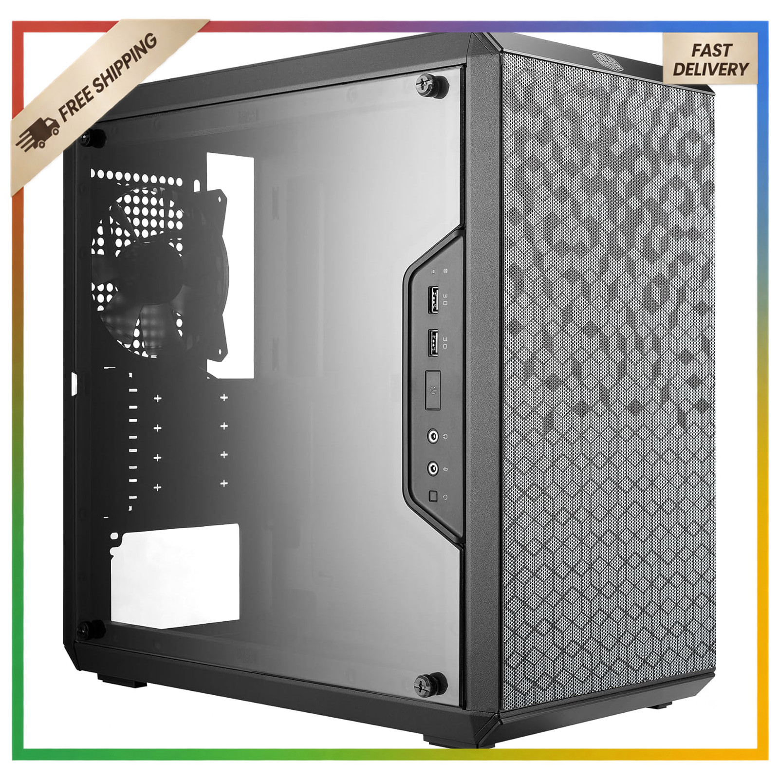 Micro-ATX PC Case High Airflow Transparent Panel Q300L V1 Small Form Factor