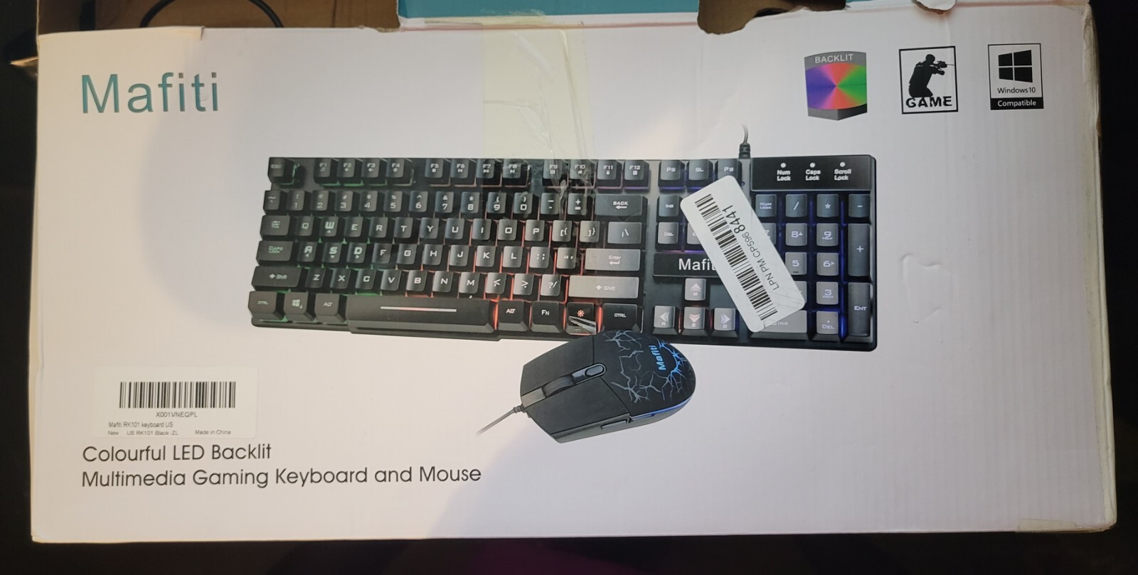 Mafiti Wired Gaming Keyboard and Mouse Combo RGB Backlit LED Keyboards Mechan...