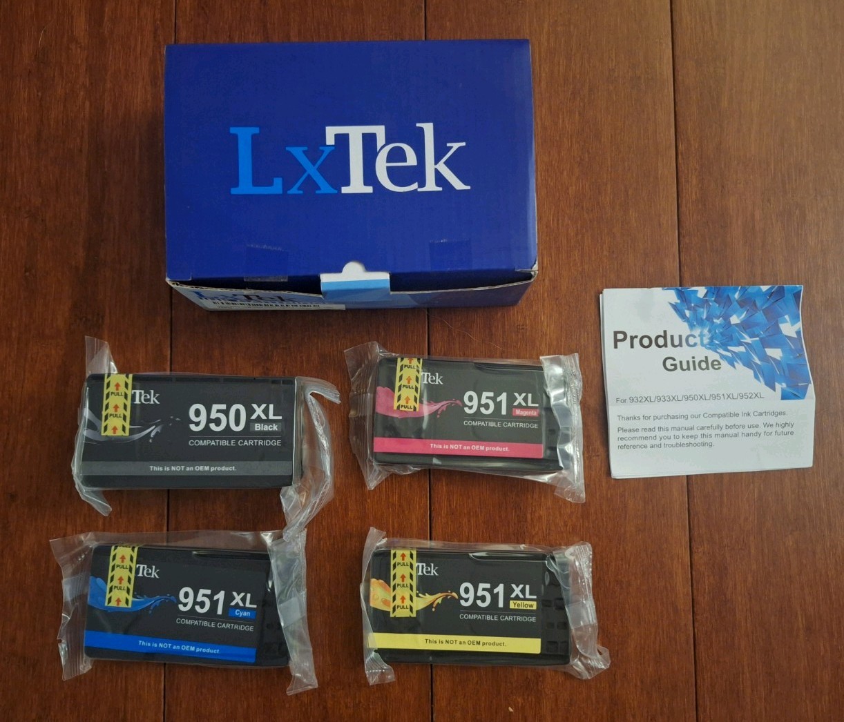 LXTek 951XL Ink Cartridges Magenta, Cyan, Black & 951XL Yellow Unopened