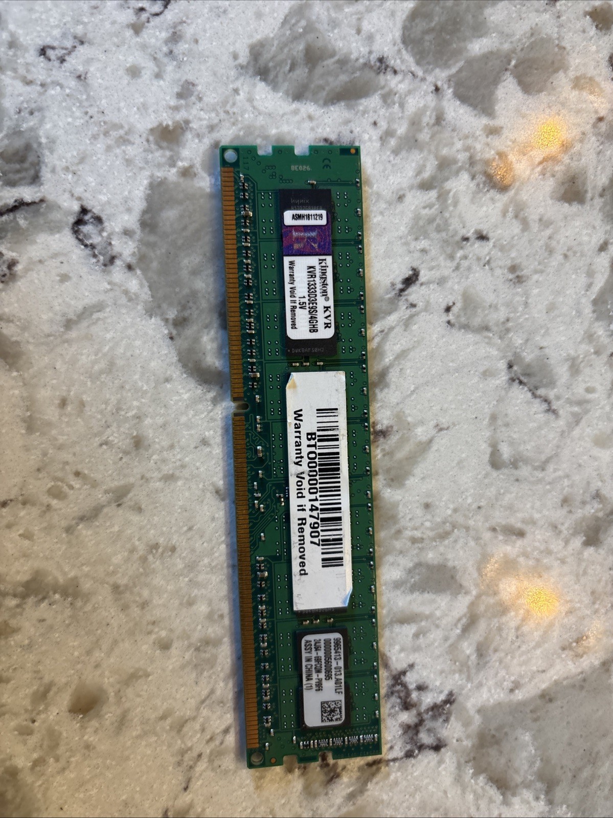 Kingston PC3-10600 8 GB DIMM 1333 MHz PC3-10600 DDR3 SDRAM Memory KVR13E9/8HM