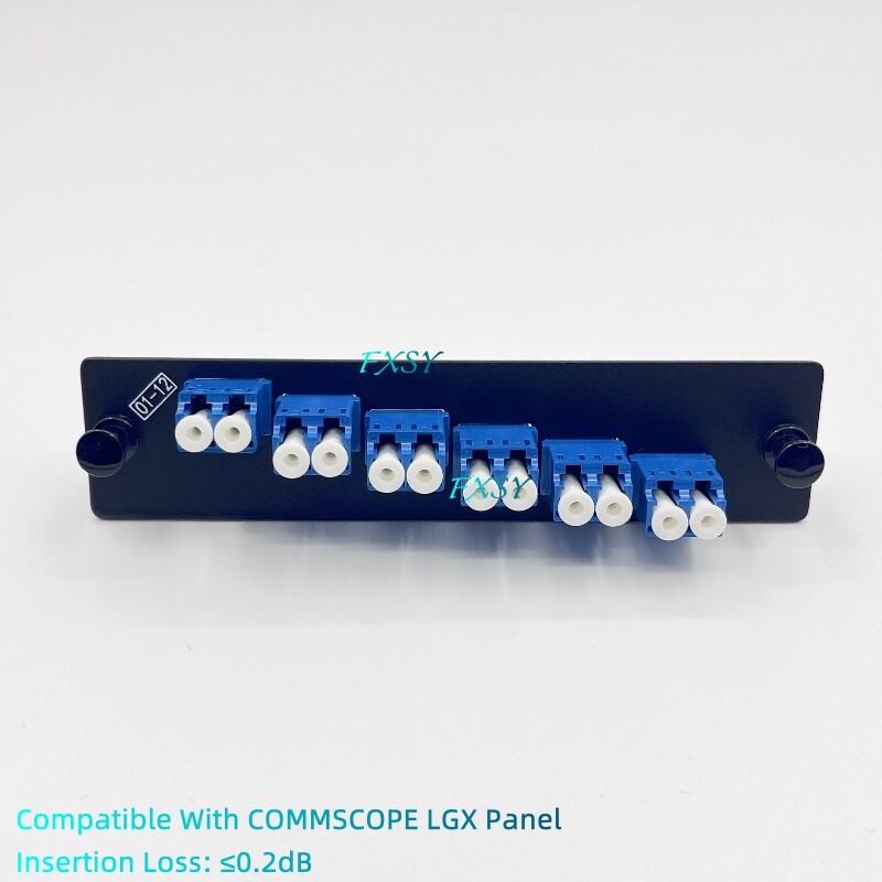 LGX Fiber Optic Adapter Panel 12 Port 6 LC Duplex SM Compatible COMMSCOPE EK5807