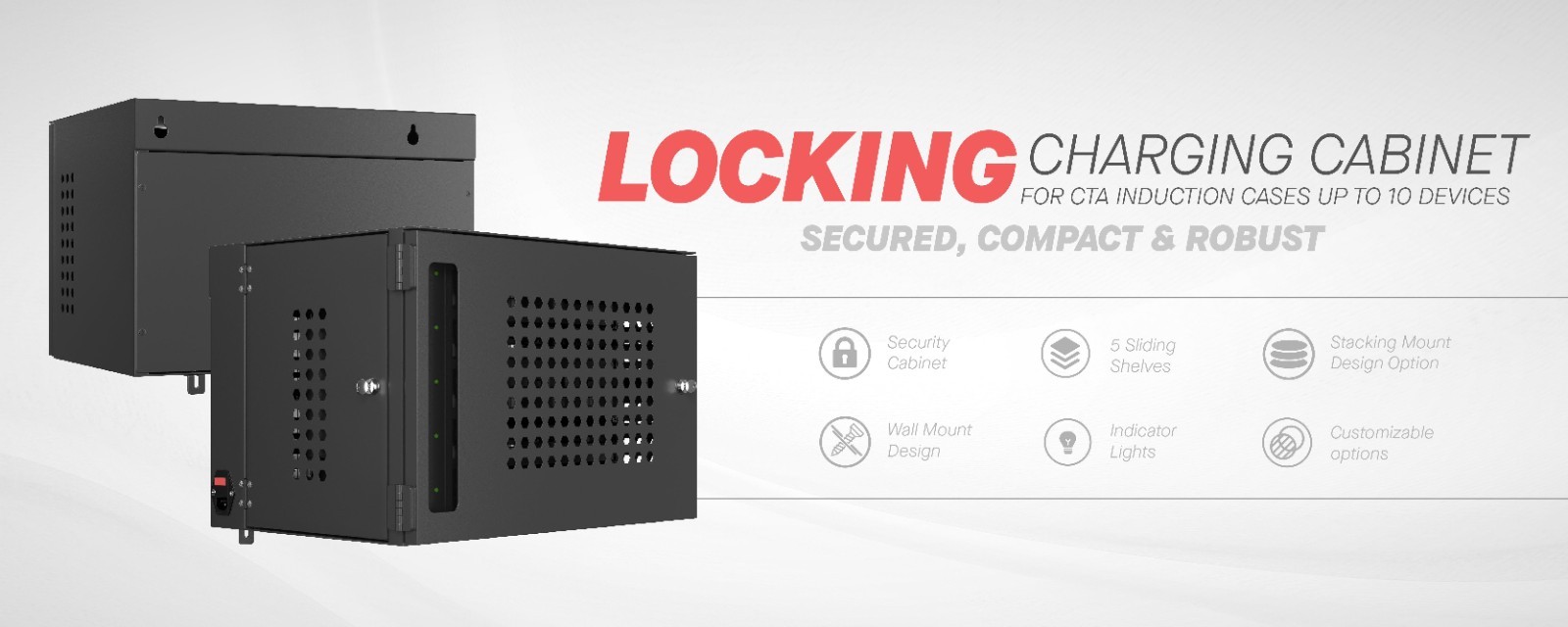 CTA Locking Charging Cabinet For Up to 10 Devices