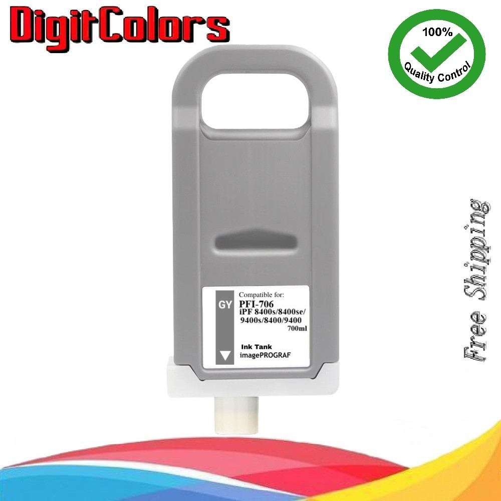 PFI-706 Gray Ink Cartridge for Canon IPF 8400s 8400se 9400s 8400 9400 PFI706GY