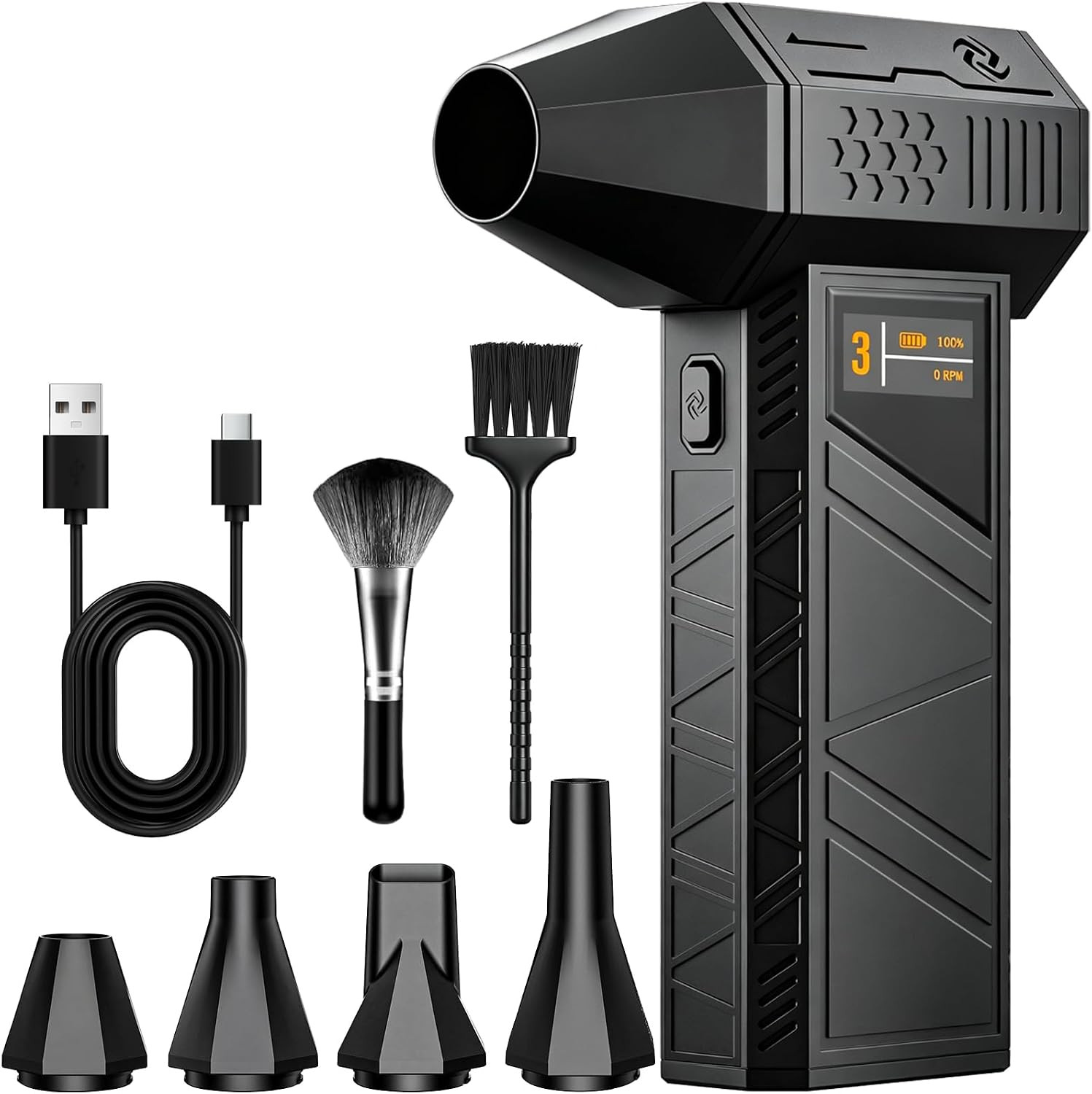 X3PRO Electric Air Duster, Powerful Turbo Fan 3 Speed Compressed Air Duster